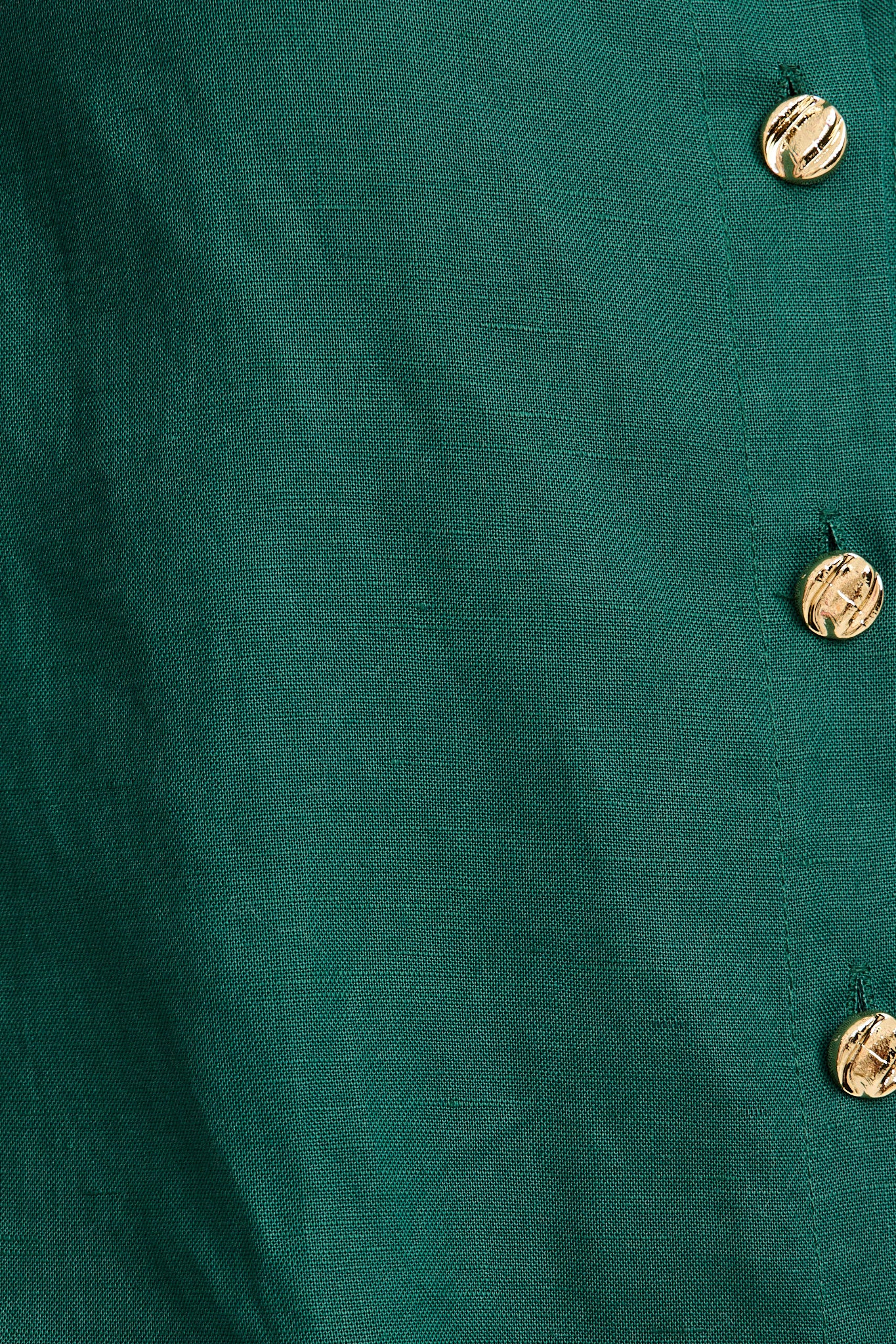 Sophisticated Top in Emerald Cotton Linen - Image 6