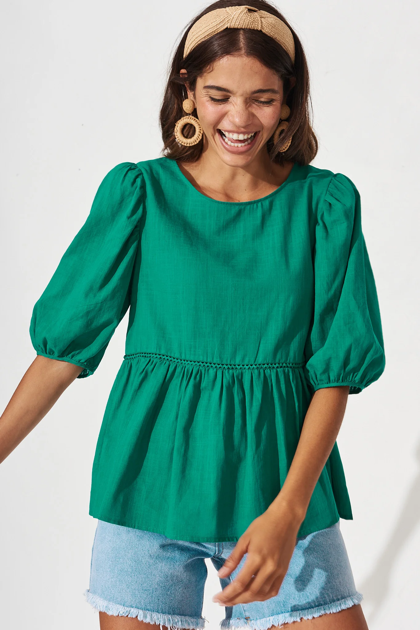 Stacy Top In Green - Image 6