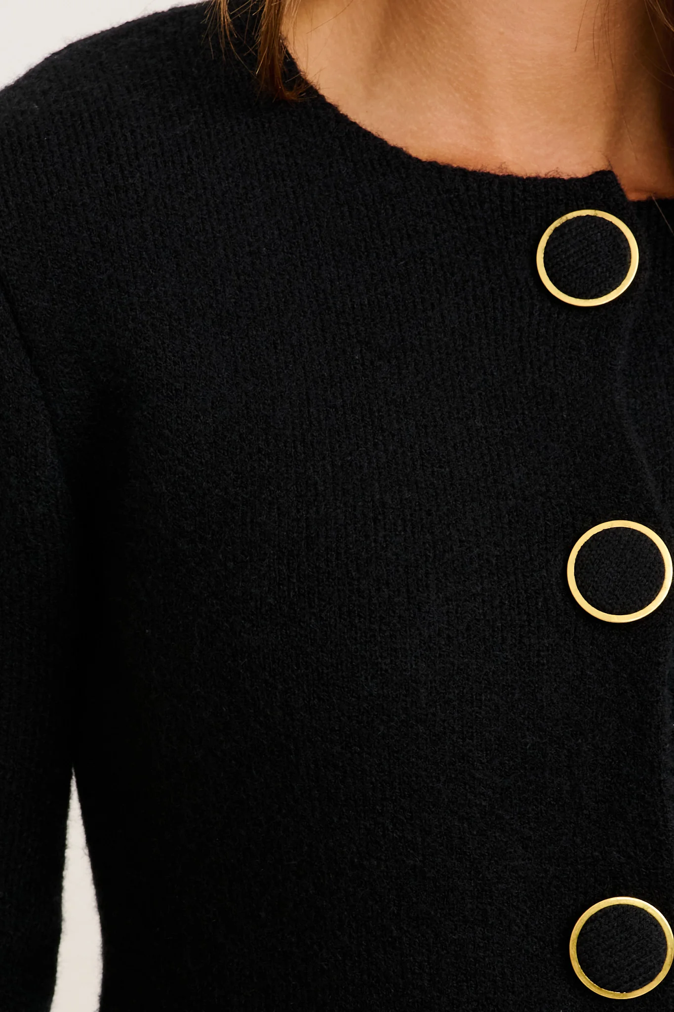 Standout Knit Cardigan in Black - Image 5