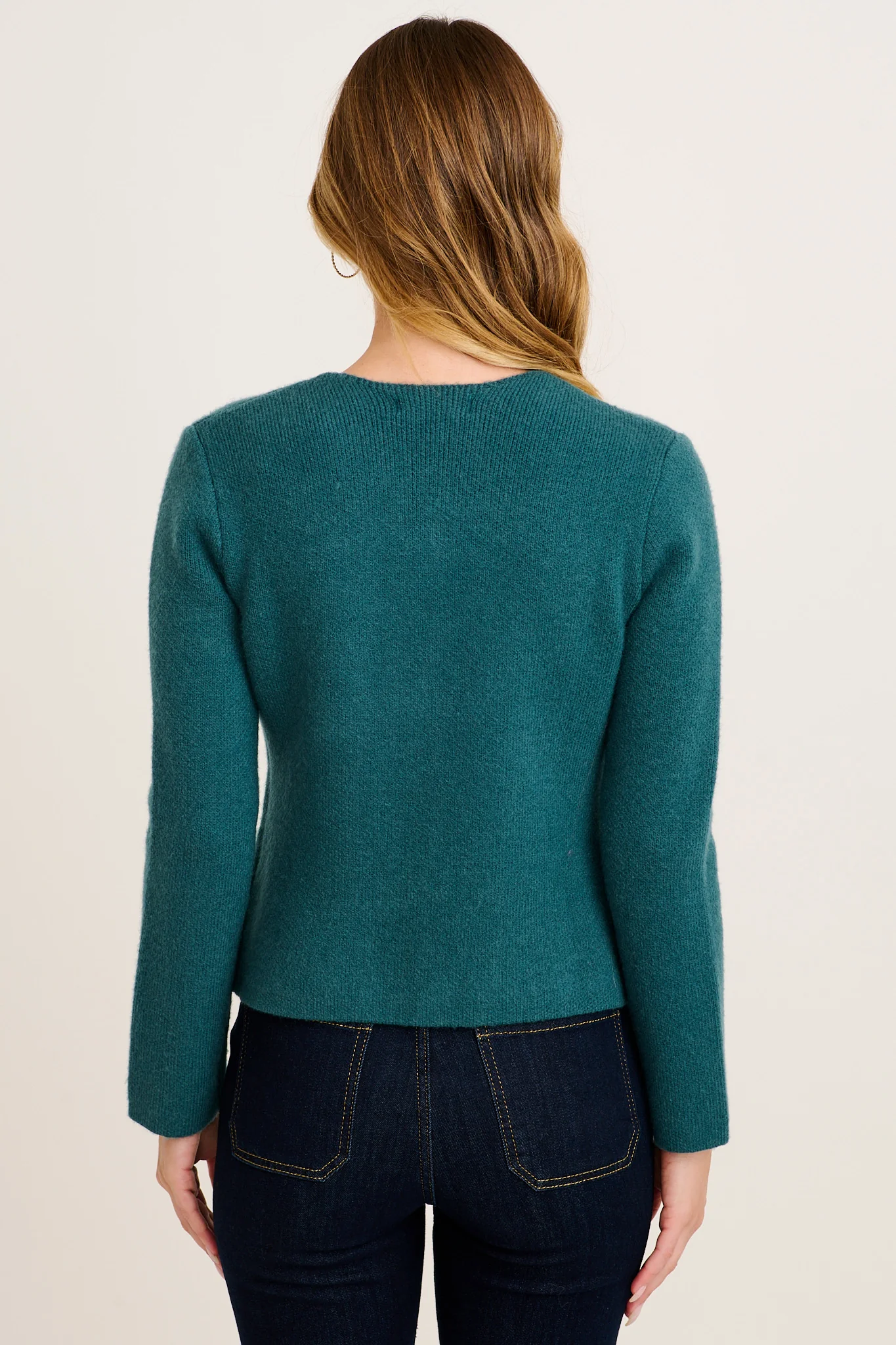 Standout Knit Cardigan in Teal - Image 3