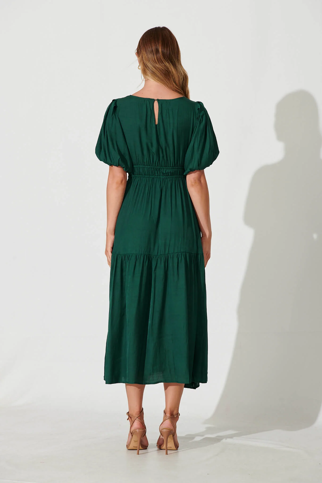 Stargazer Midi Dress In Emerald - Image 3