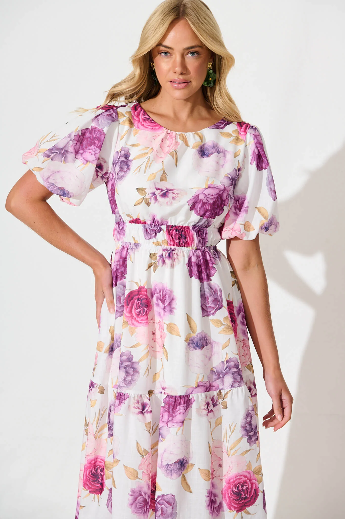 Stargazer Midi Dress in Lilac Floral - Image 2