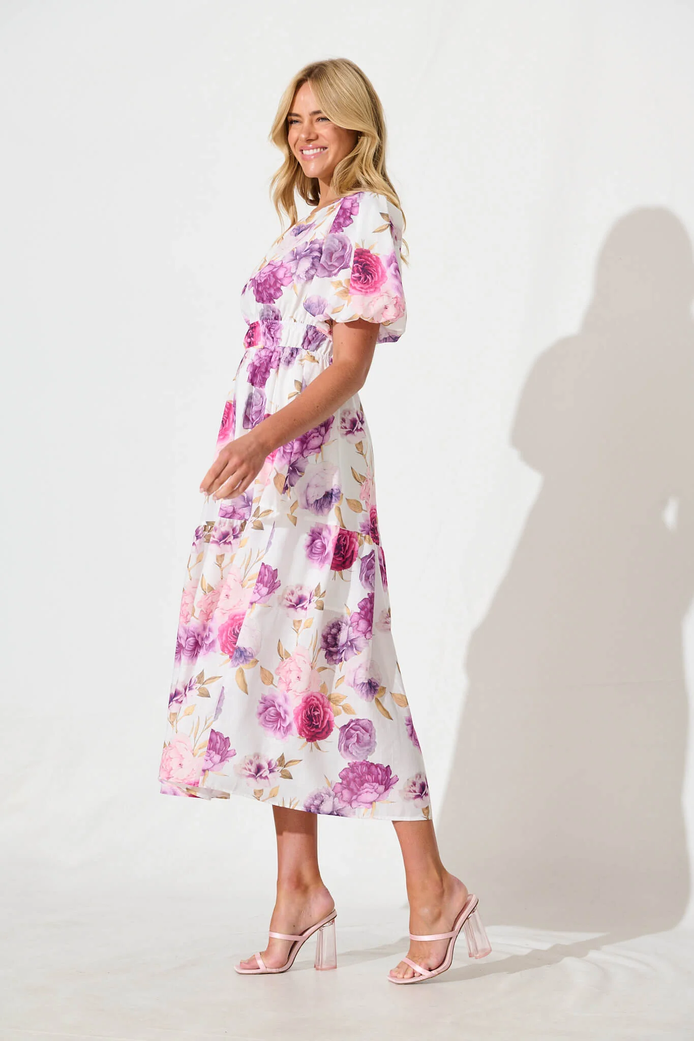 Stargazer Midi Dress in Lilac Floral - Image 3