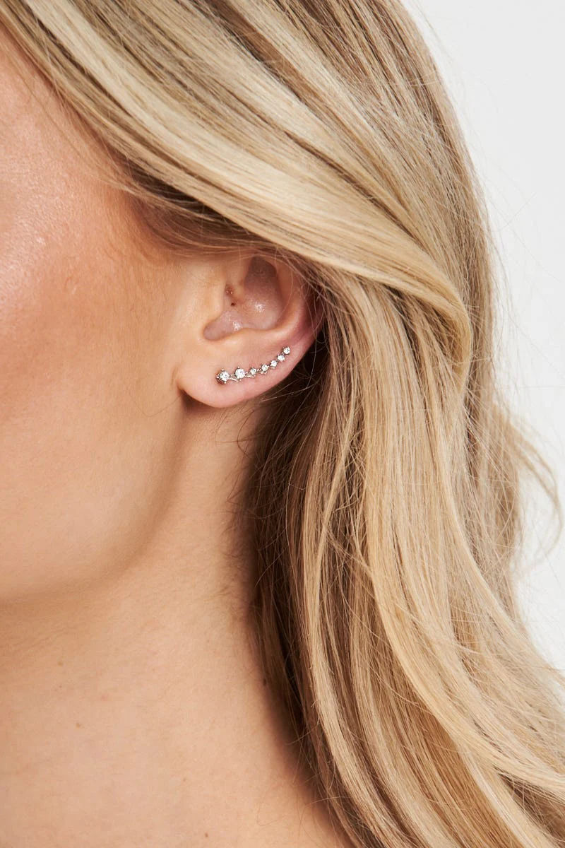 Starry Eyed Earrings In Silver - Image 5