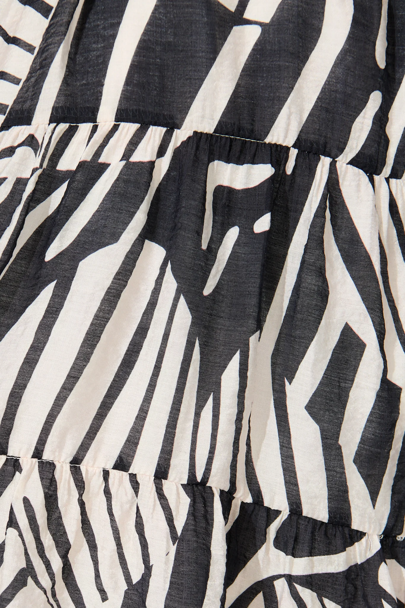 Stefania Dress in Black with White Print - Image 6