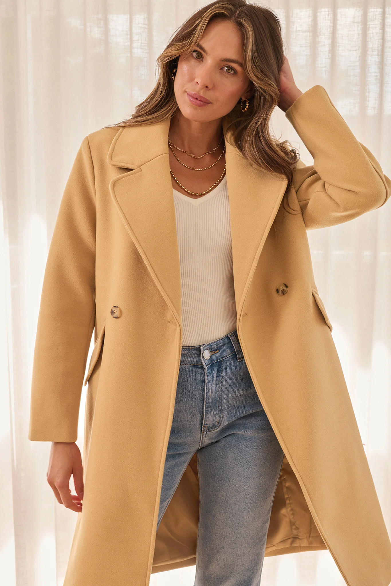 Sultry Coat in Camel - Image 2