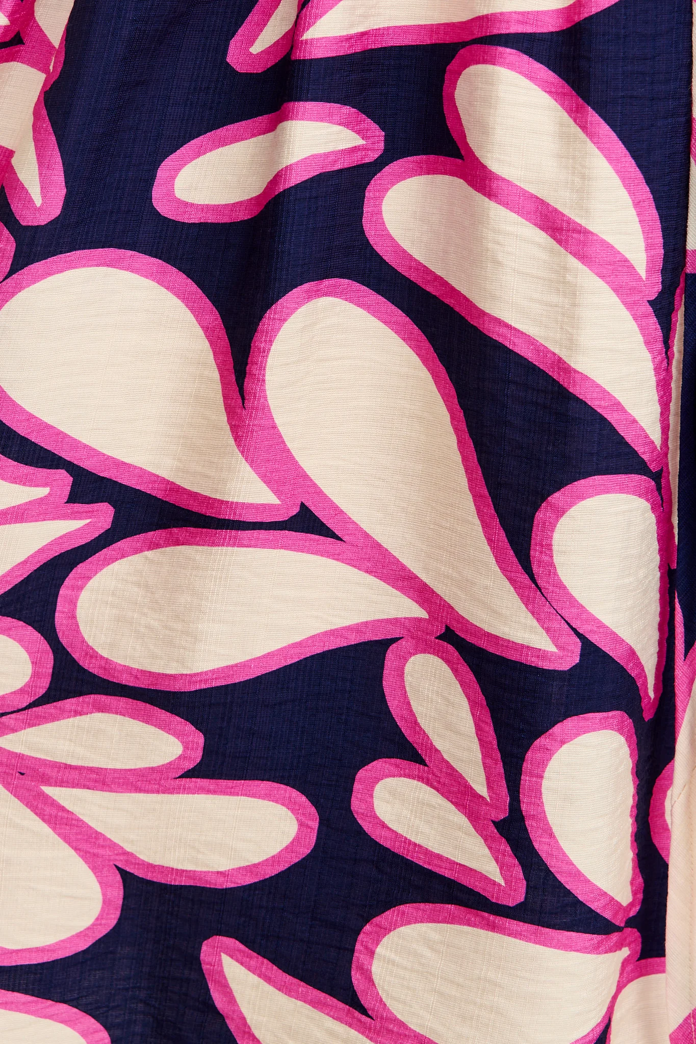 Sunbeam Dress in Navy with Pink Print Linen Blend - Image 6