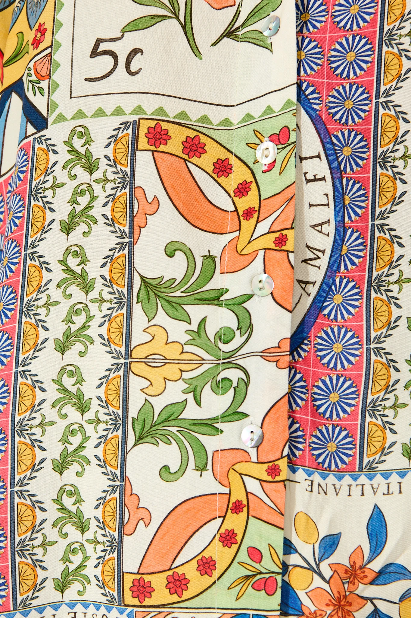 Sundial Shirt in Multi Tile Print - Image 13