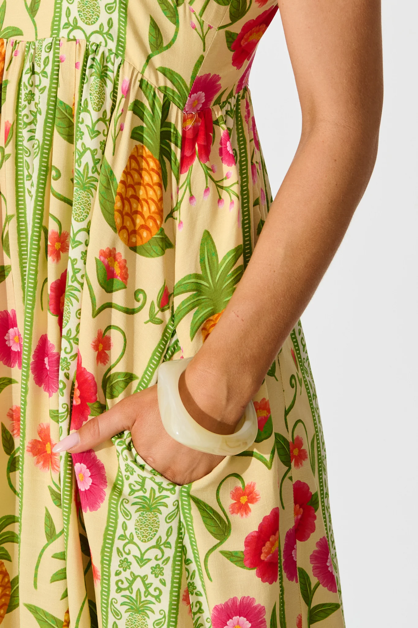 SunKissed Midi Dress In Pineapple Print - Image 10