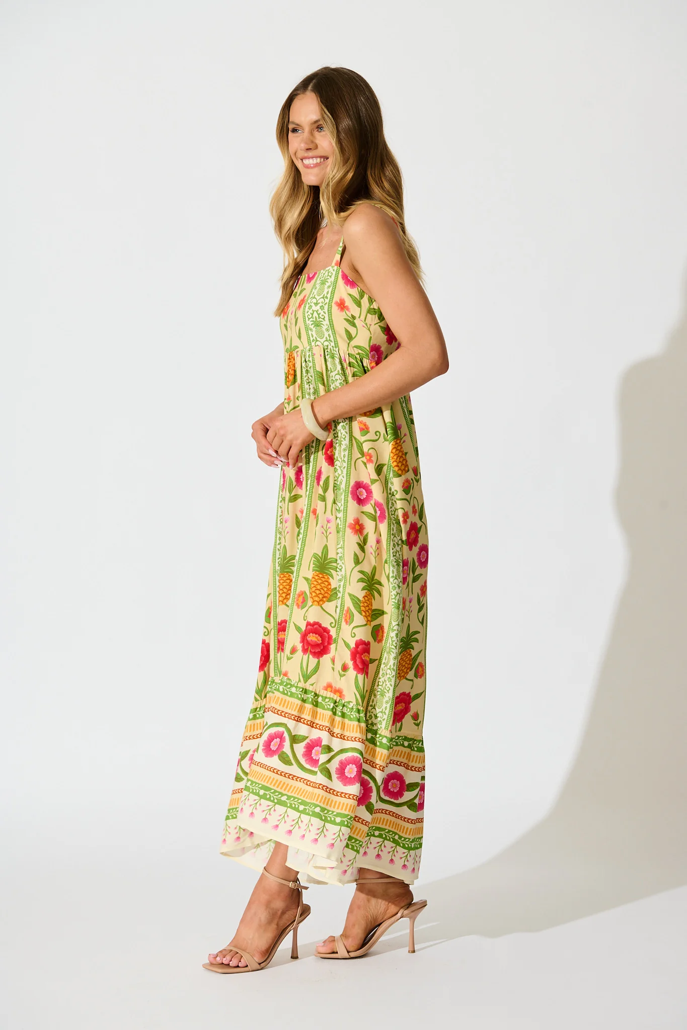 SunKissed Midi Dress In Pineapple Print - Image 8