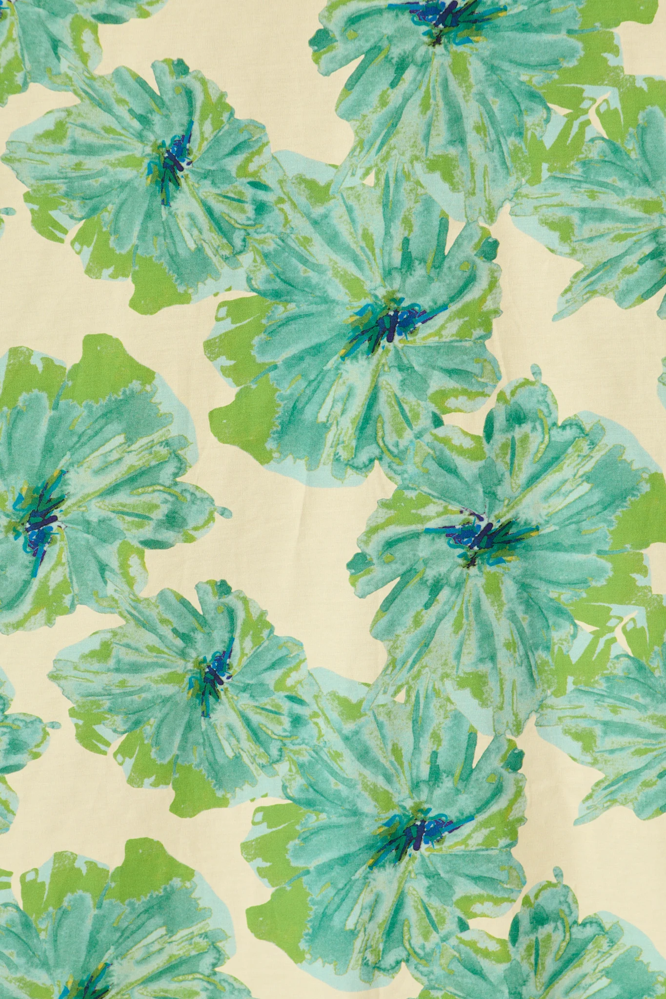 Sunlit Petals Midi Skirt in Green Floral Print Cotton - Image 6
