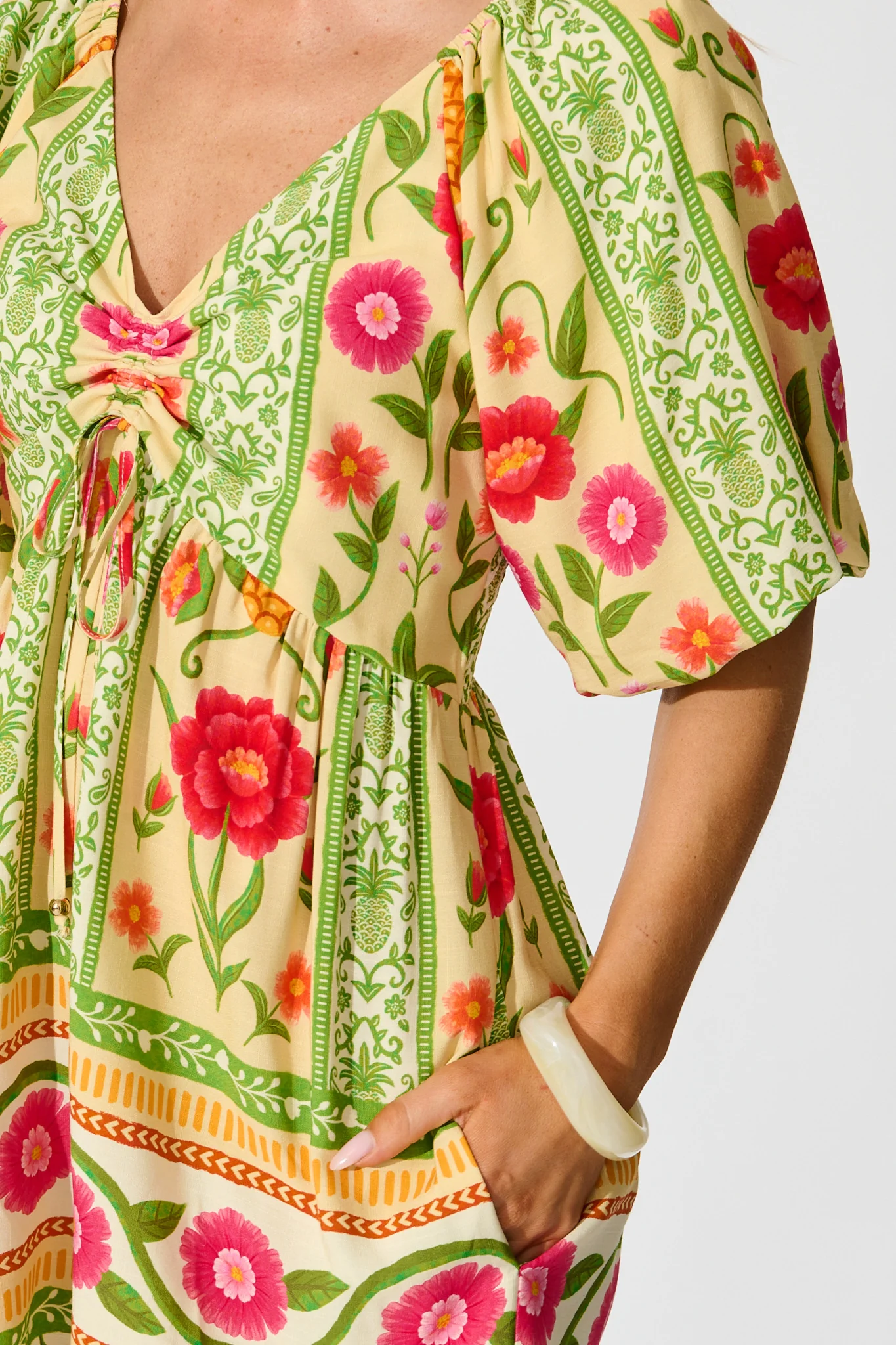 Sunset Squeeze Playsuit in Pineapple Print - Image 5