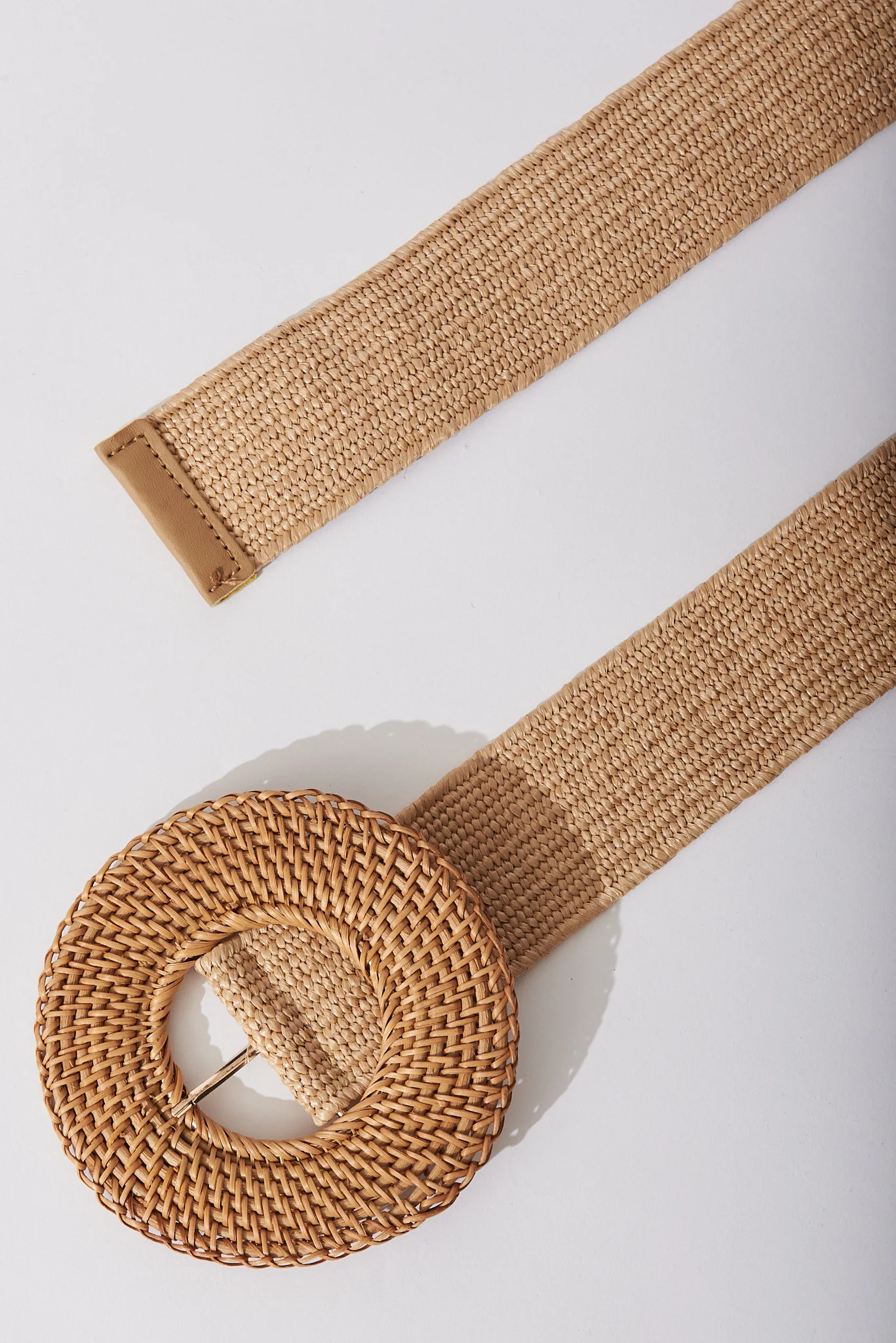 Susan Straw Belt In Tan Stretch - Image 2