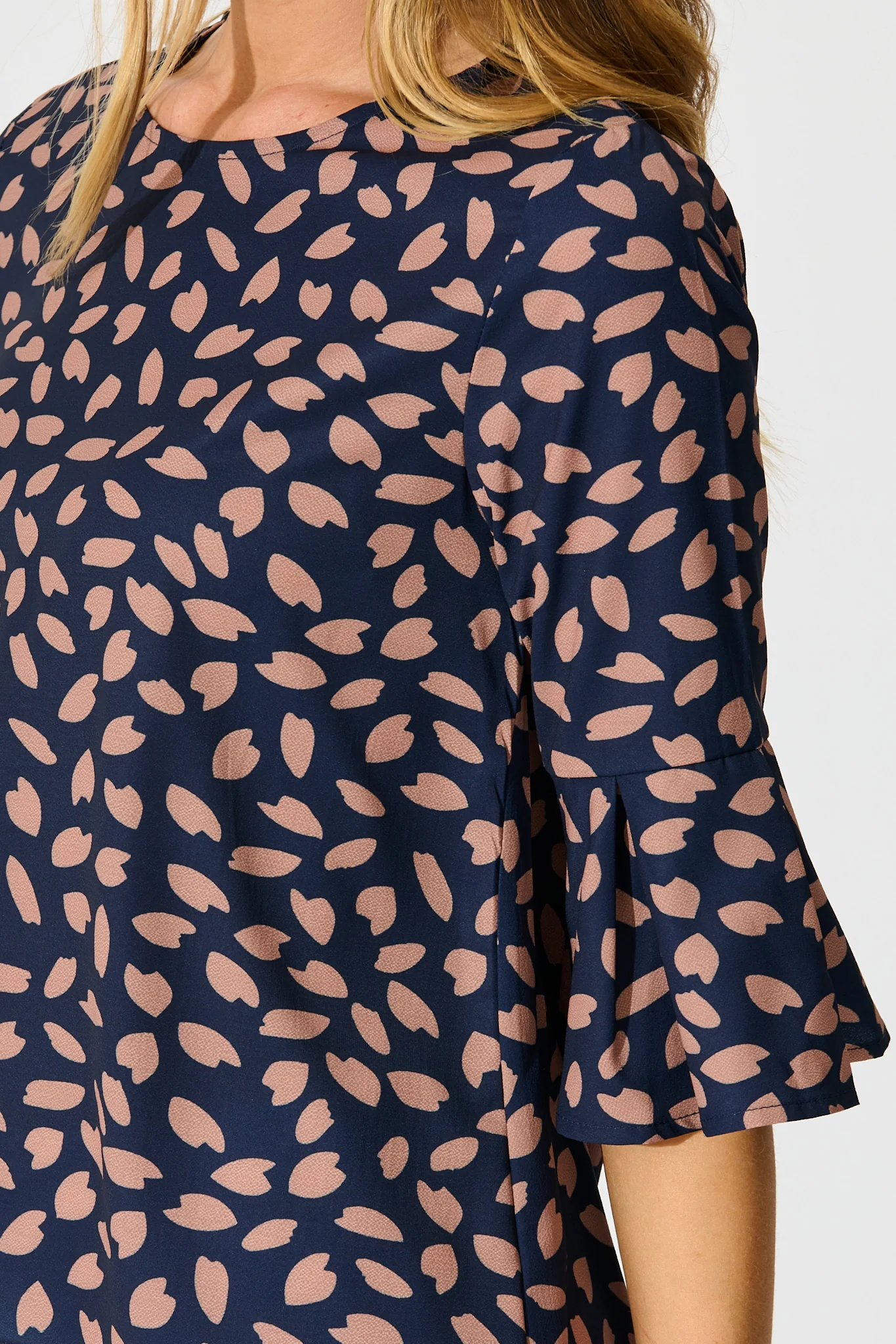Tai Top in Navy with Rust Leaf - Image 6