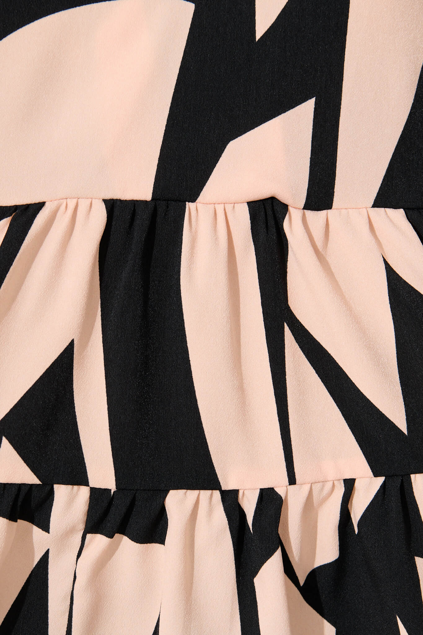 Talena Top in Black and Beige Geometric Print - Image 10