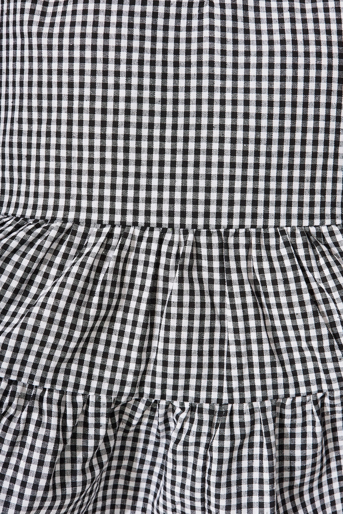 Talena Top In Black And White Gingham Cotton - Image 7