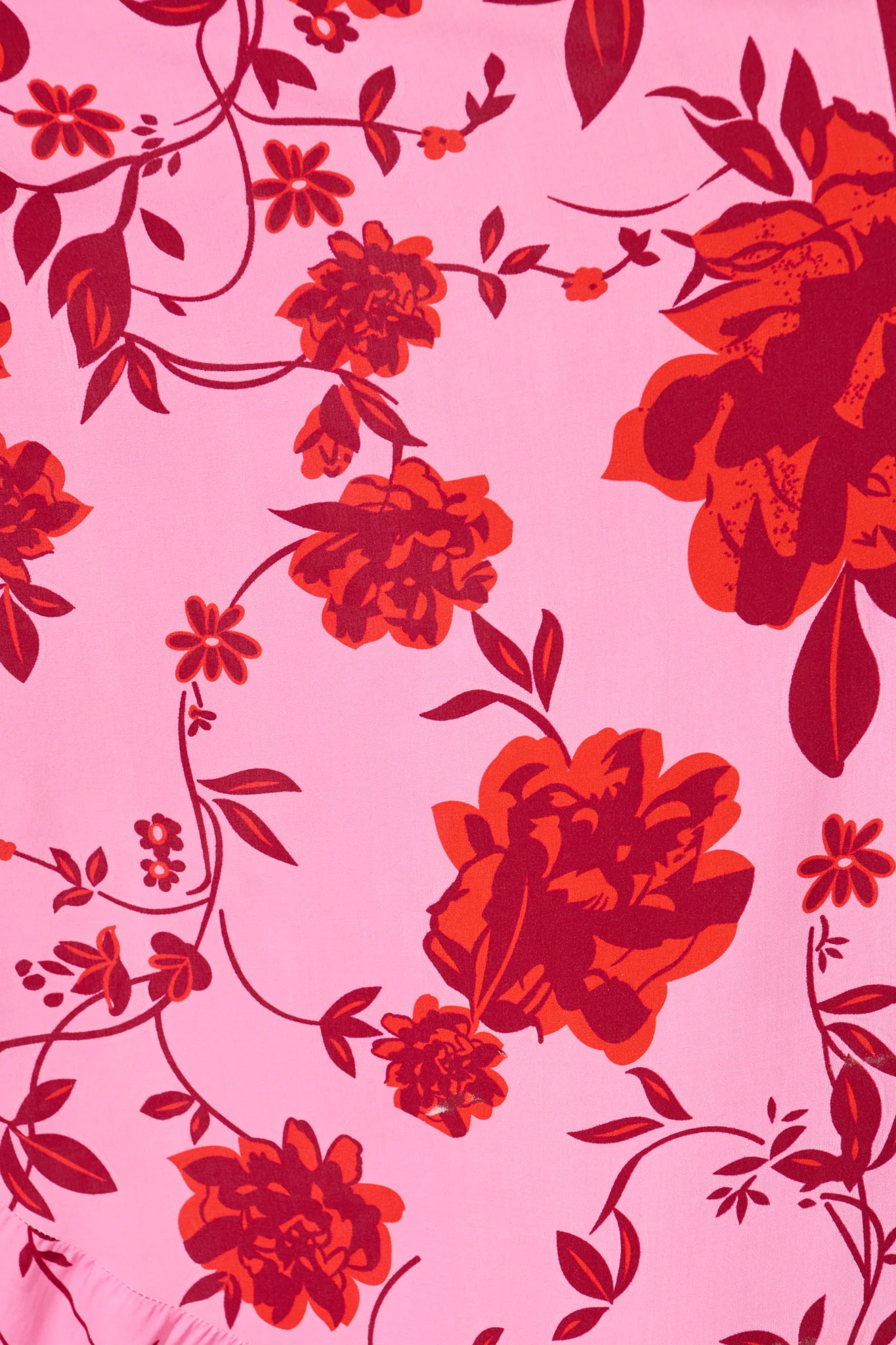 Talise Maxi Dress in Pink with Red Floral Print - Image 6