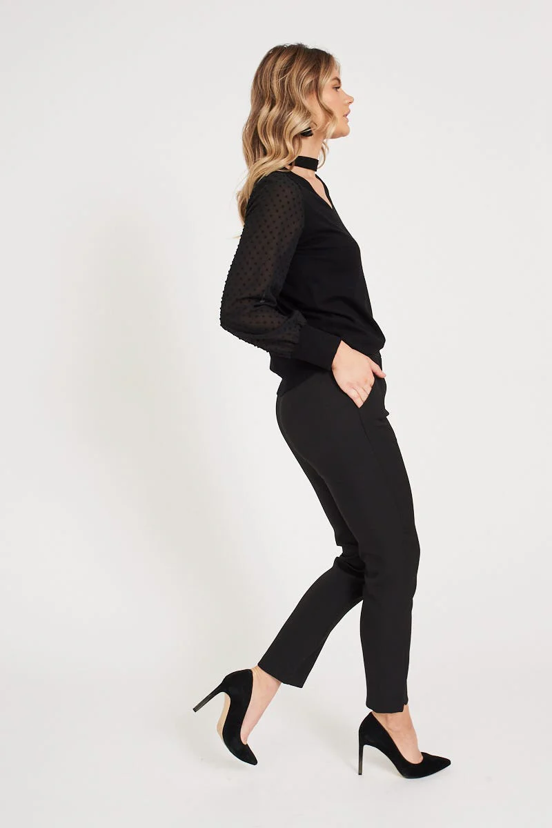 Tally Tapered Pants In Black - Image 2