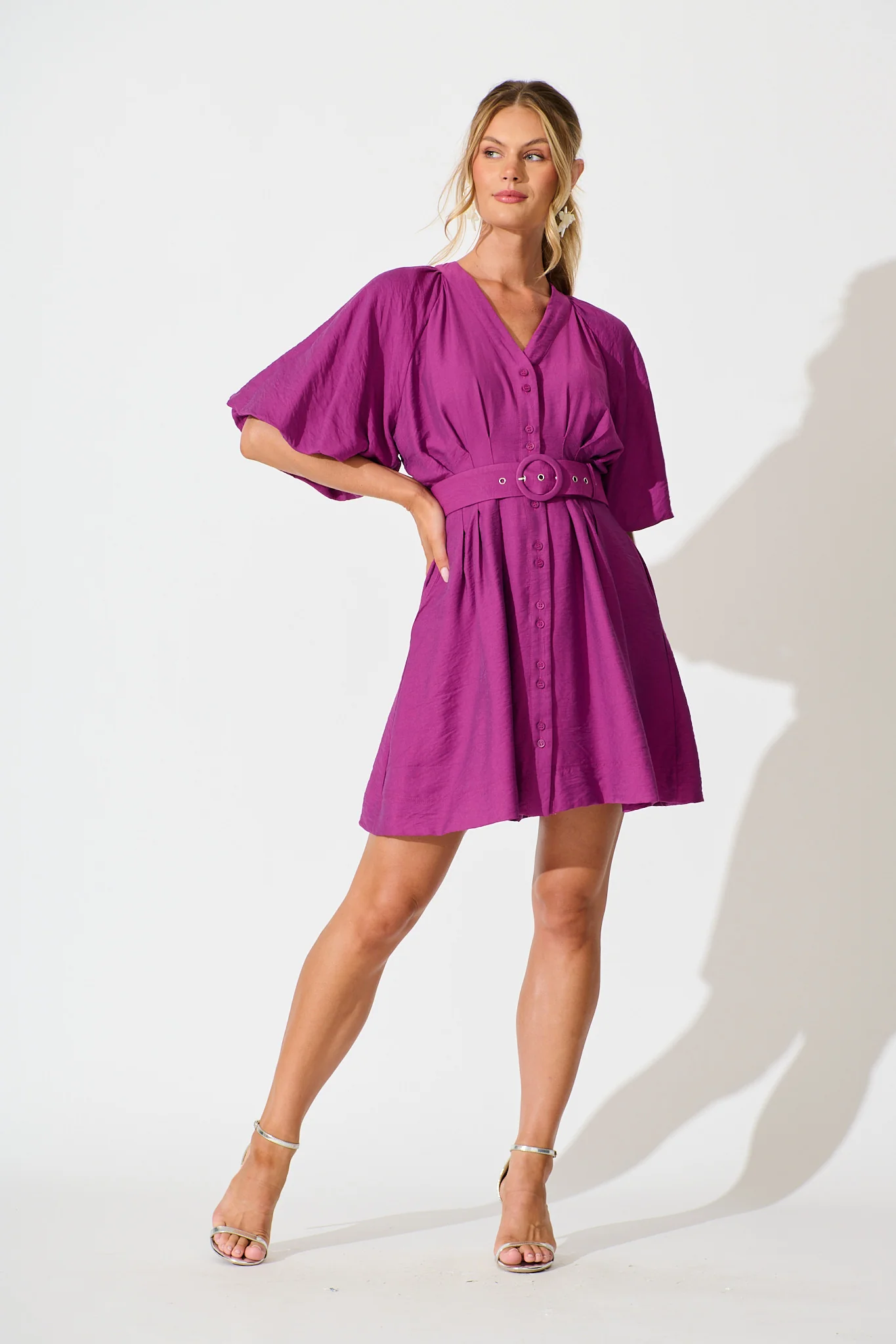 Teagan Dress in Plum - Image 2