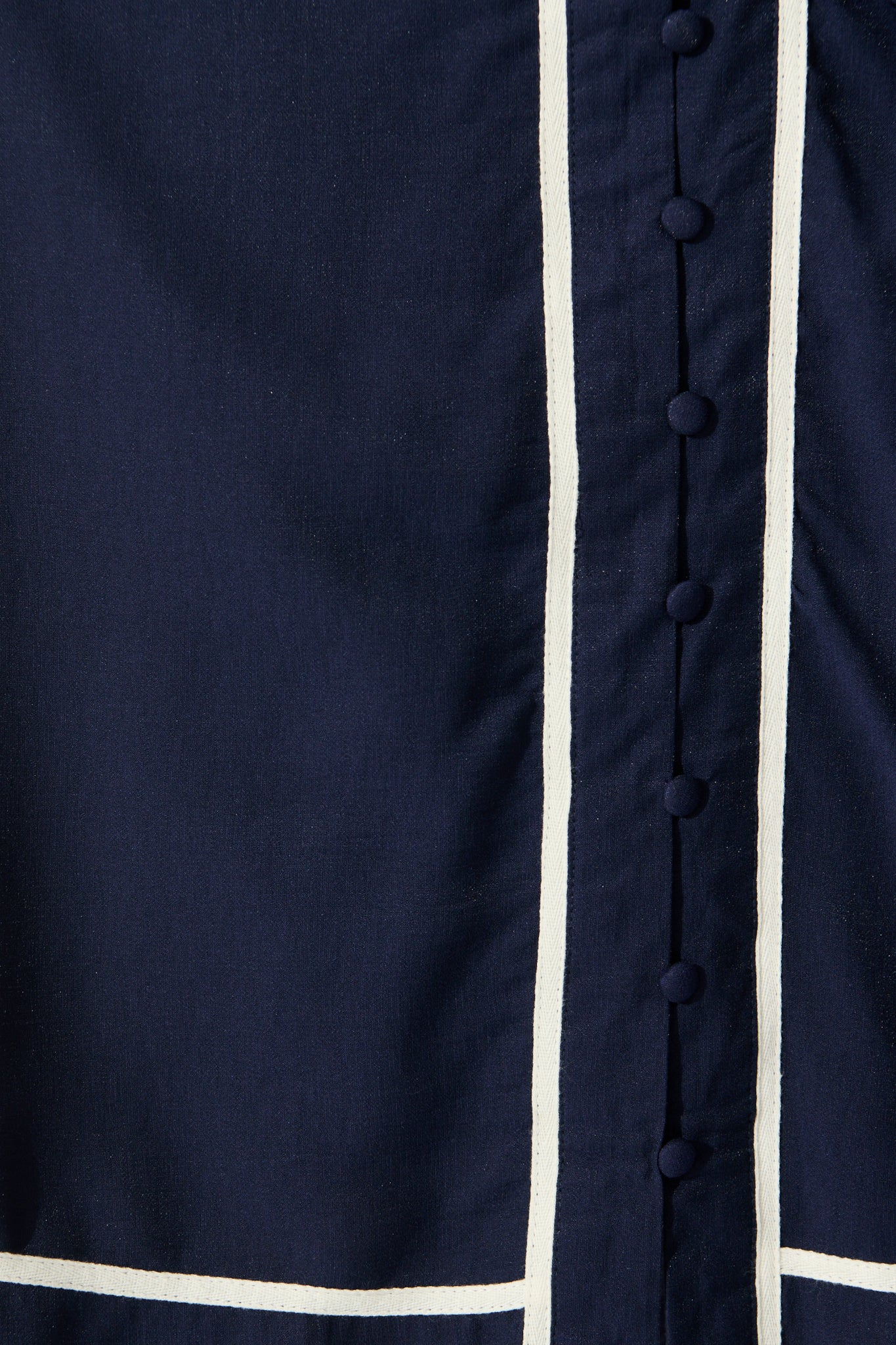 Terri Midi Dress in Navy with White Contrast Trim - Image 6