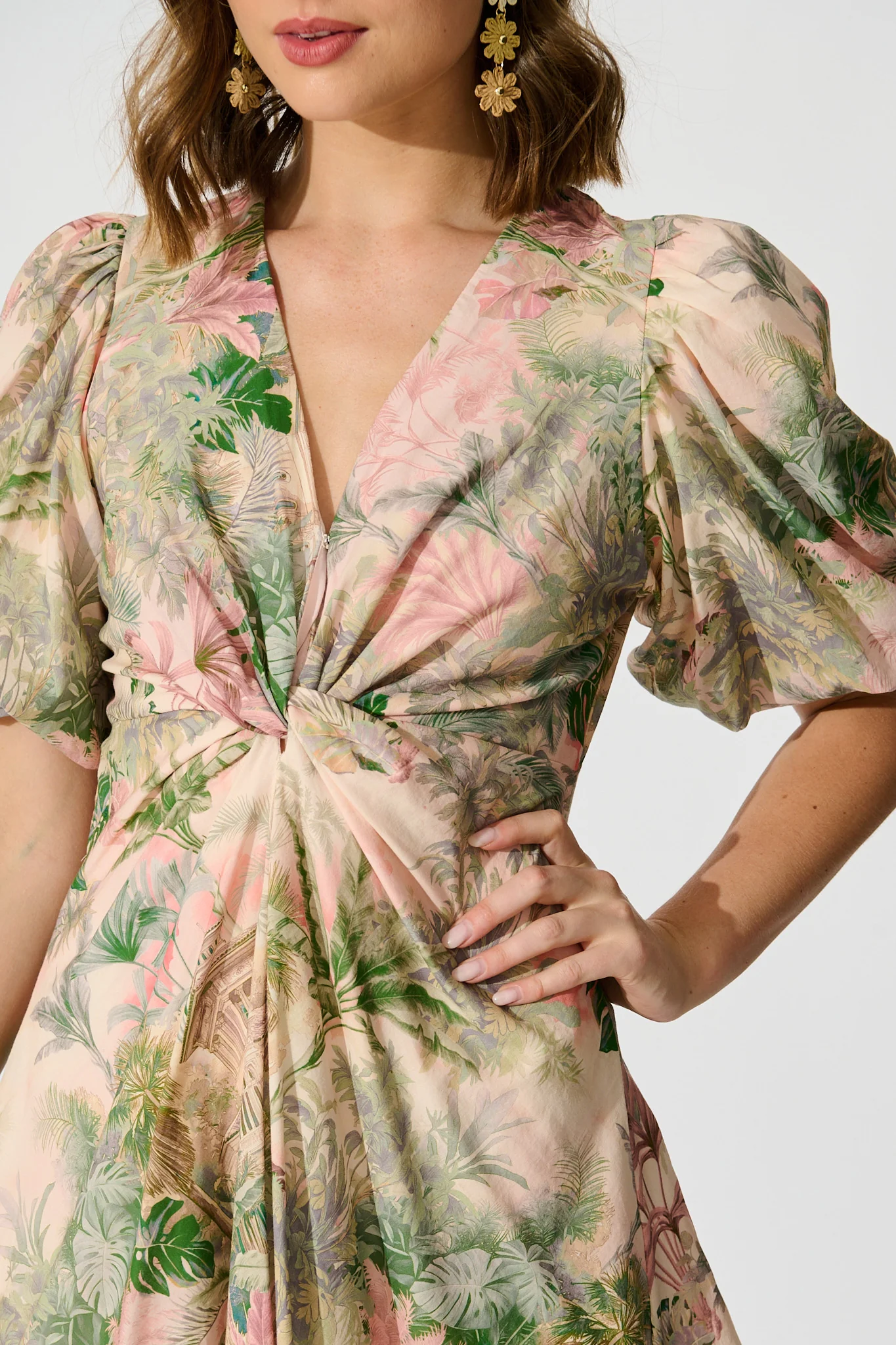 The Eden Palm Dress in Multi Palm Tree Print - Image 10