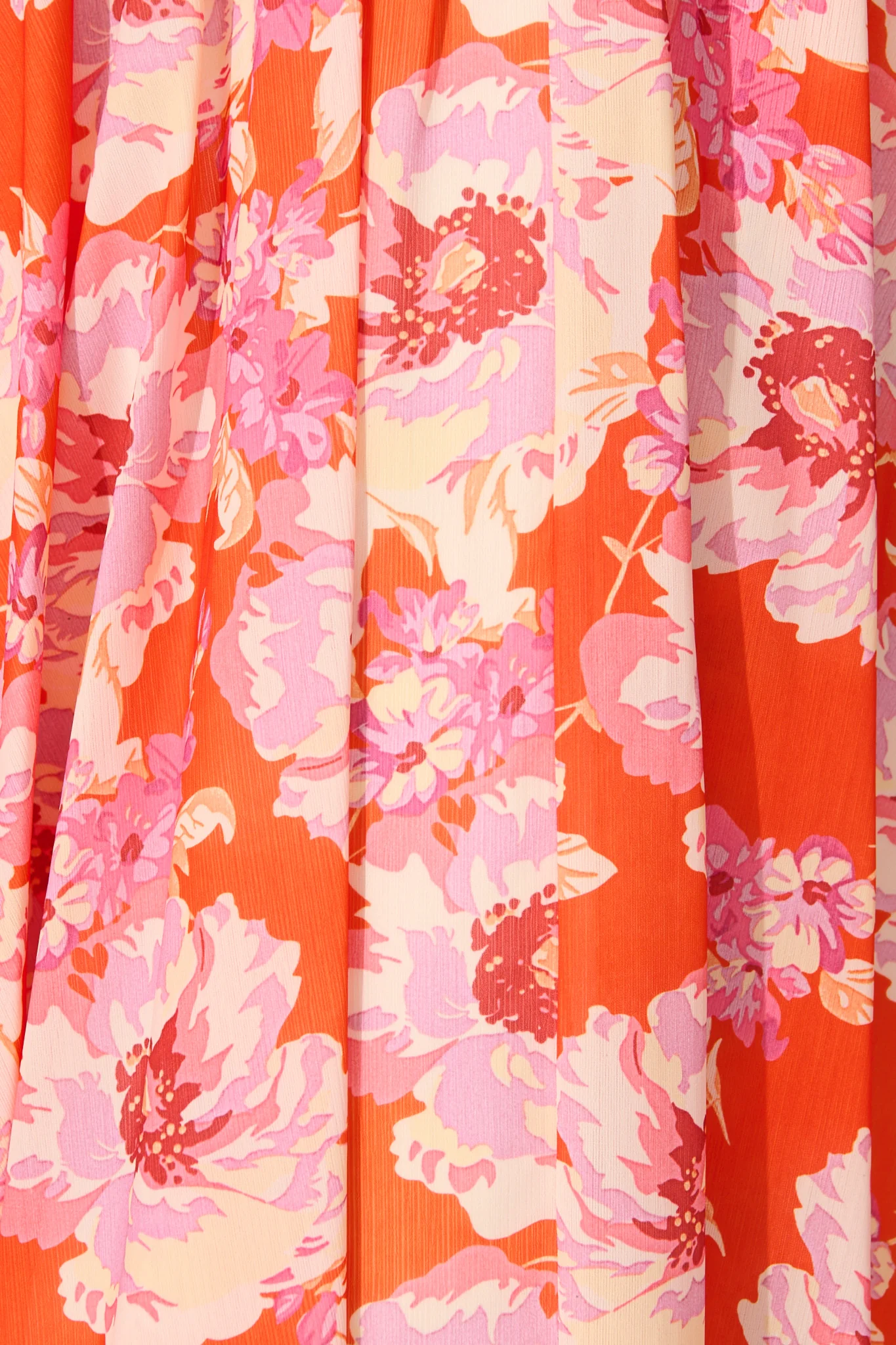 Theodora Halter Neck Maxi Dress In Red Floral Chiffon - Image 7
