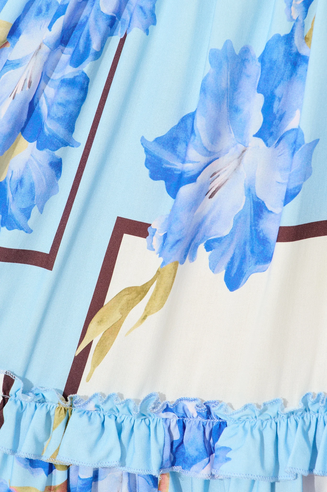 Tiley Dress in Blue Floral Print - Image 6