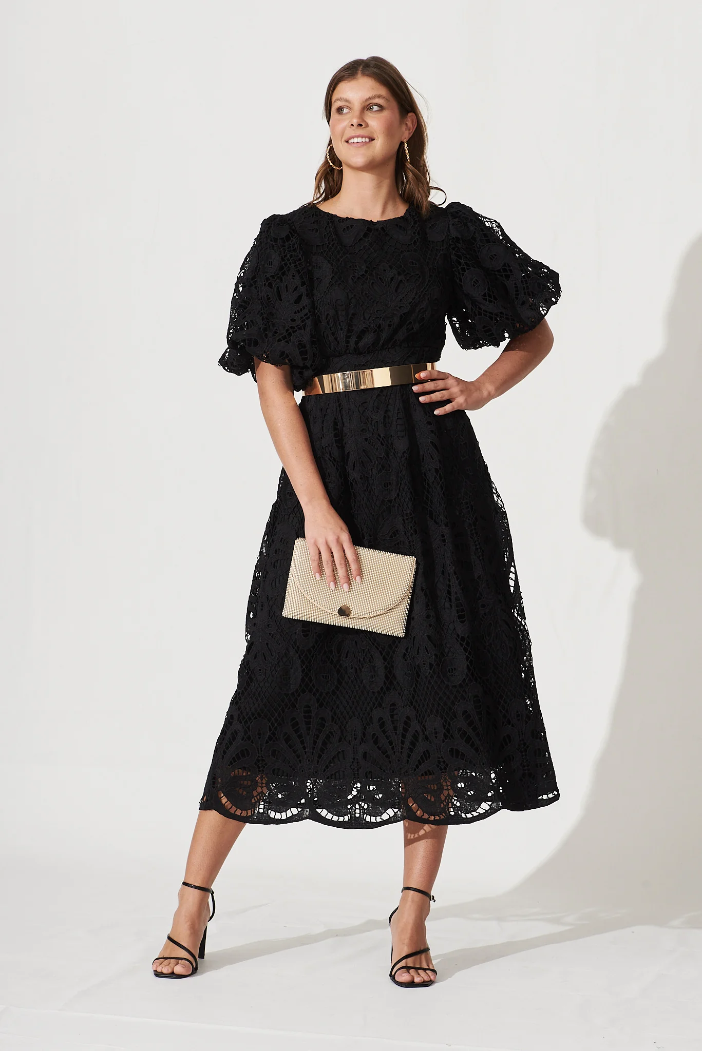 Tillie Lace Maxi Dress In Black