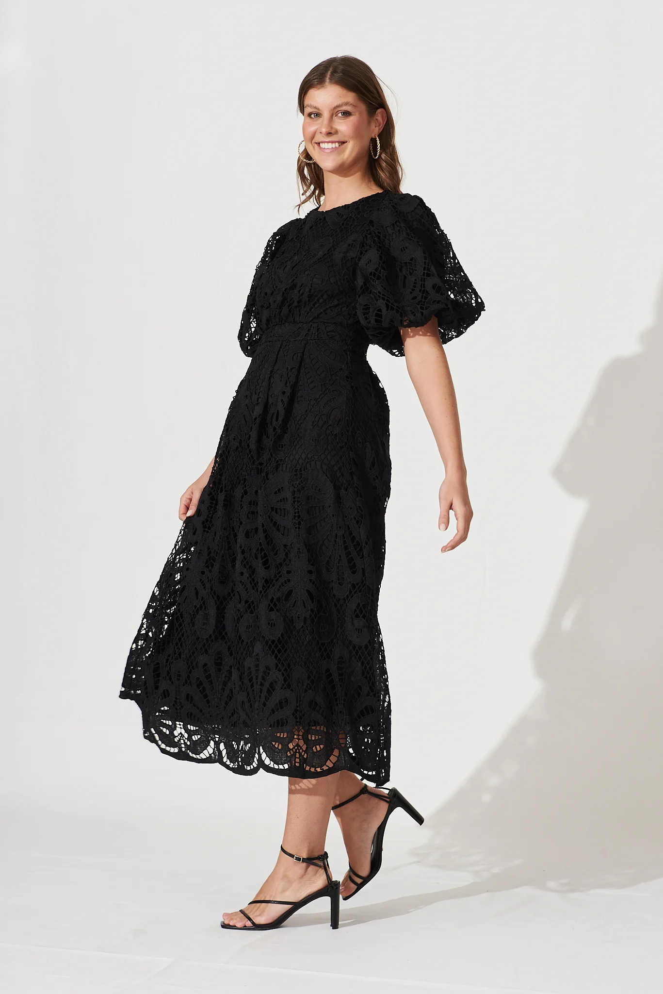 Tillie Lace Maxi Dress In Black - Image 3