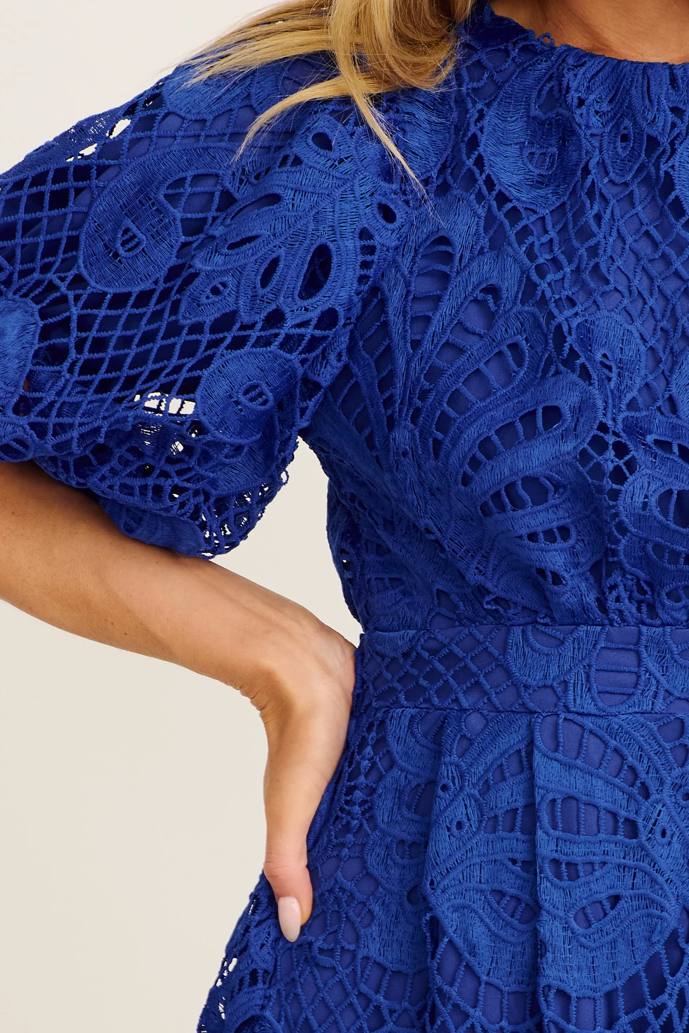 Tillie Lace Maxi Dress In Cobalt - Image 11