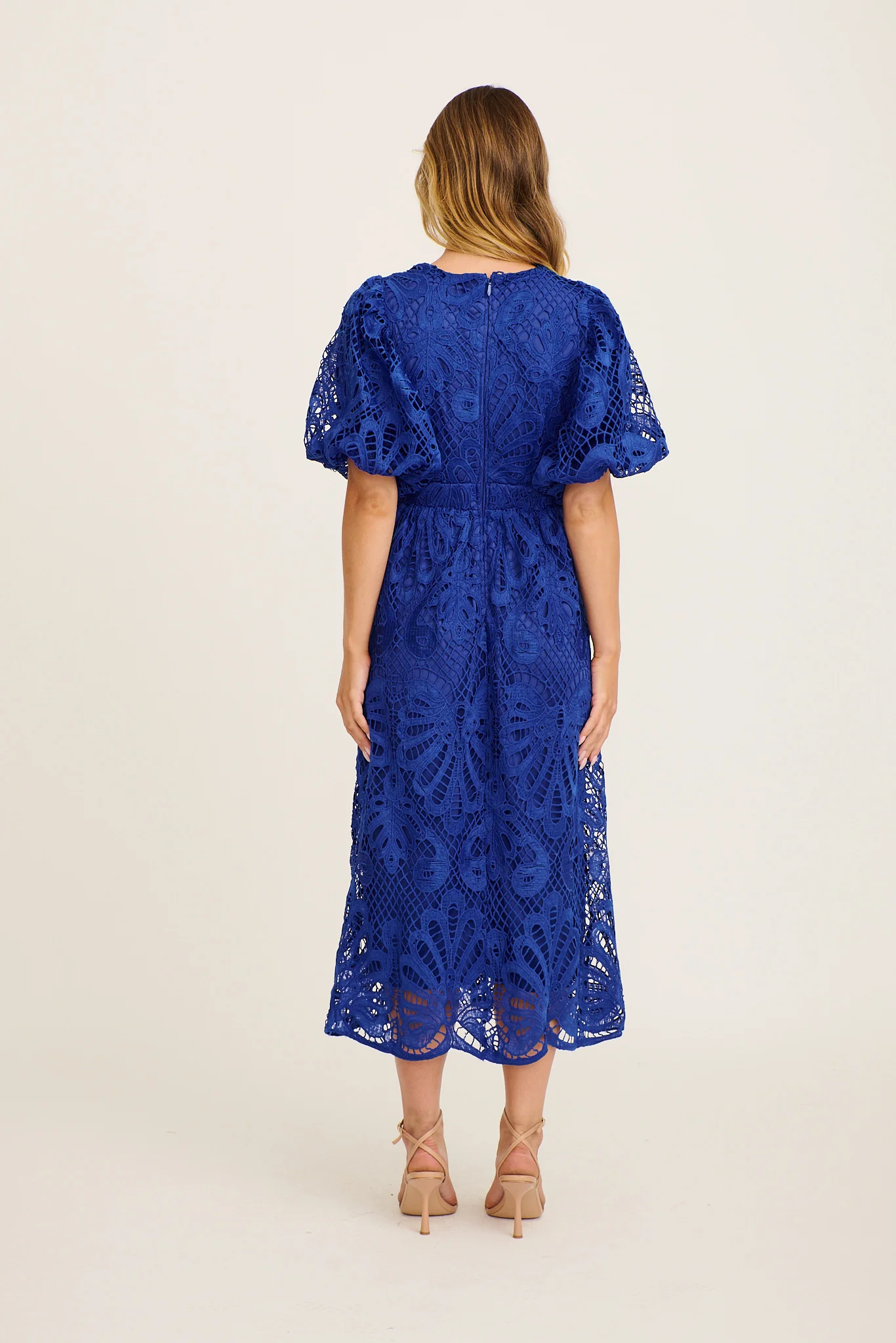 Tillie Lace Maxi Dress In Cobalt - Image 5