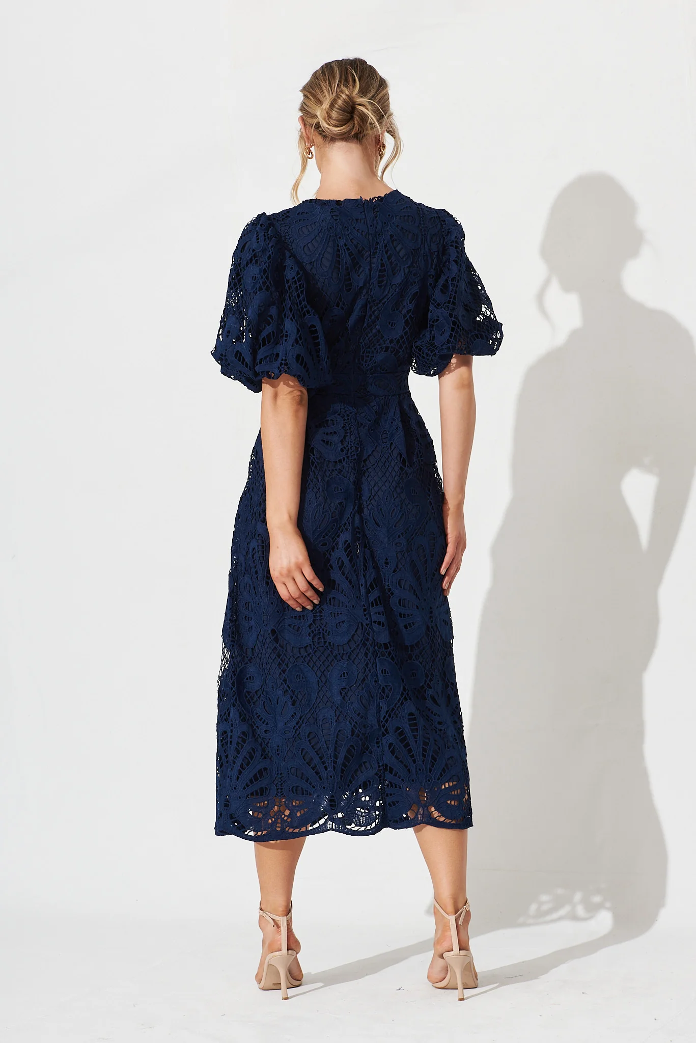 Tillie Lace Maxi Dress In Navy - Image 5