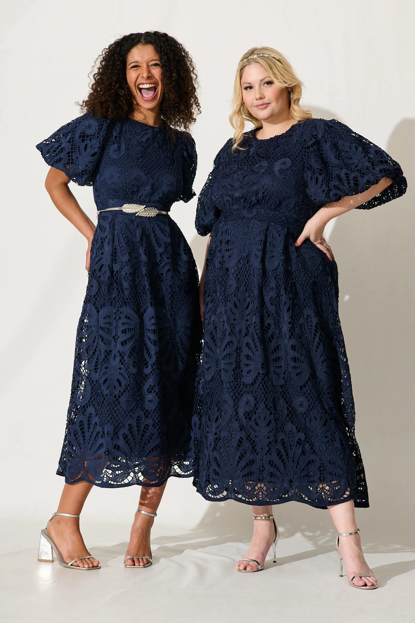 Tillie Lace Maxi Dress In Navy - Image 8
