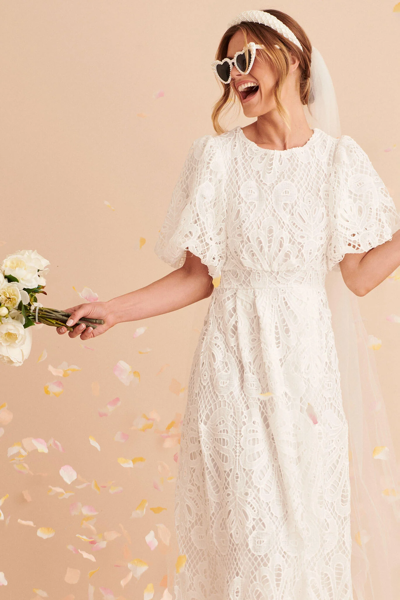 Tillie Lace Maxi Dress In White - Image 3