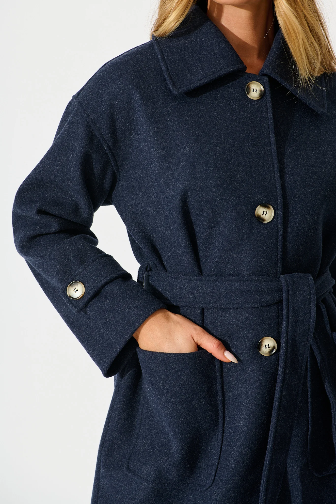 Timeless Touch Coat in Navy - Image 6