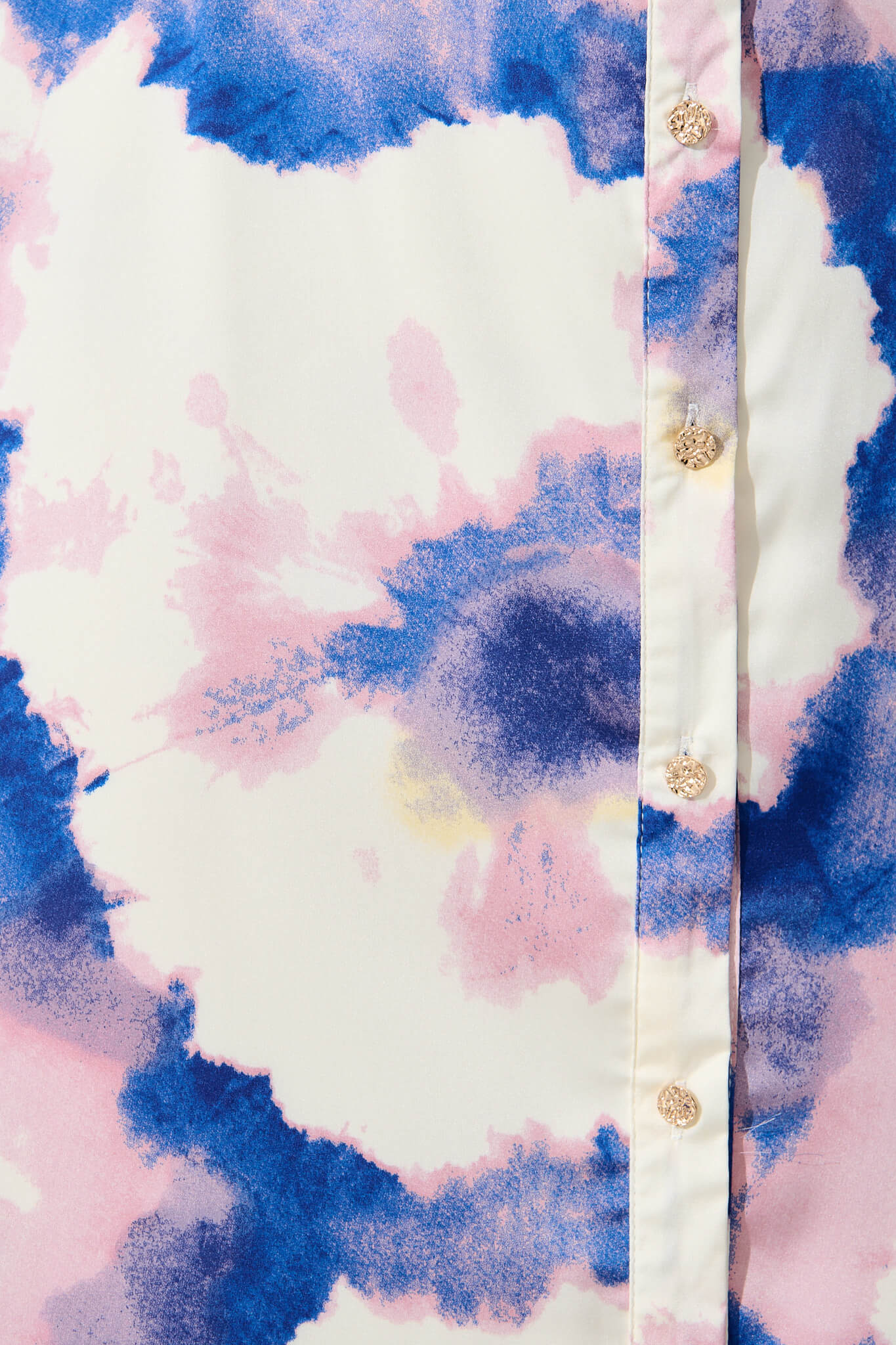 Trinity Maxi Shirt Dress In Blue With Lilac Watercolour - Image 6