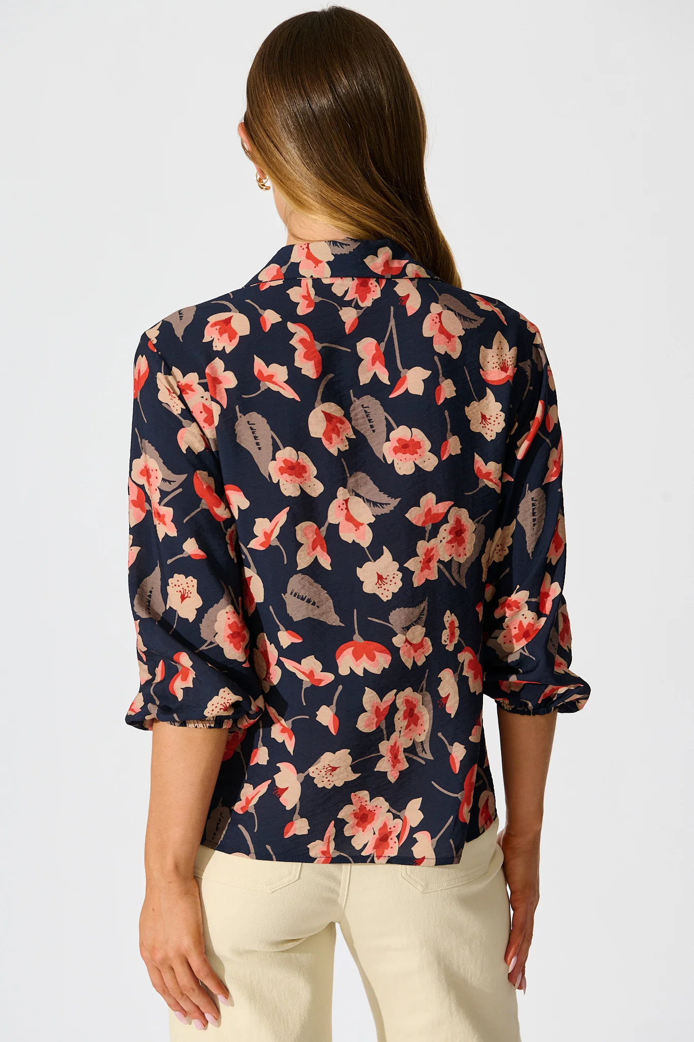Twilight Flora Shirt in Navy Floral - Image 3