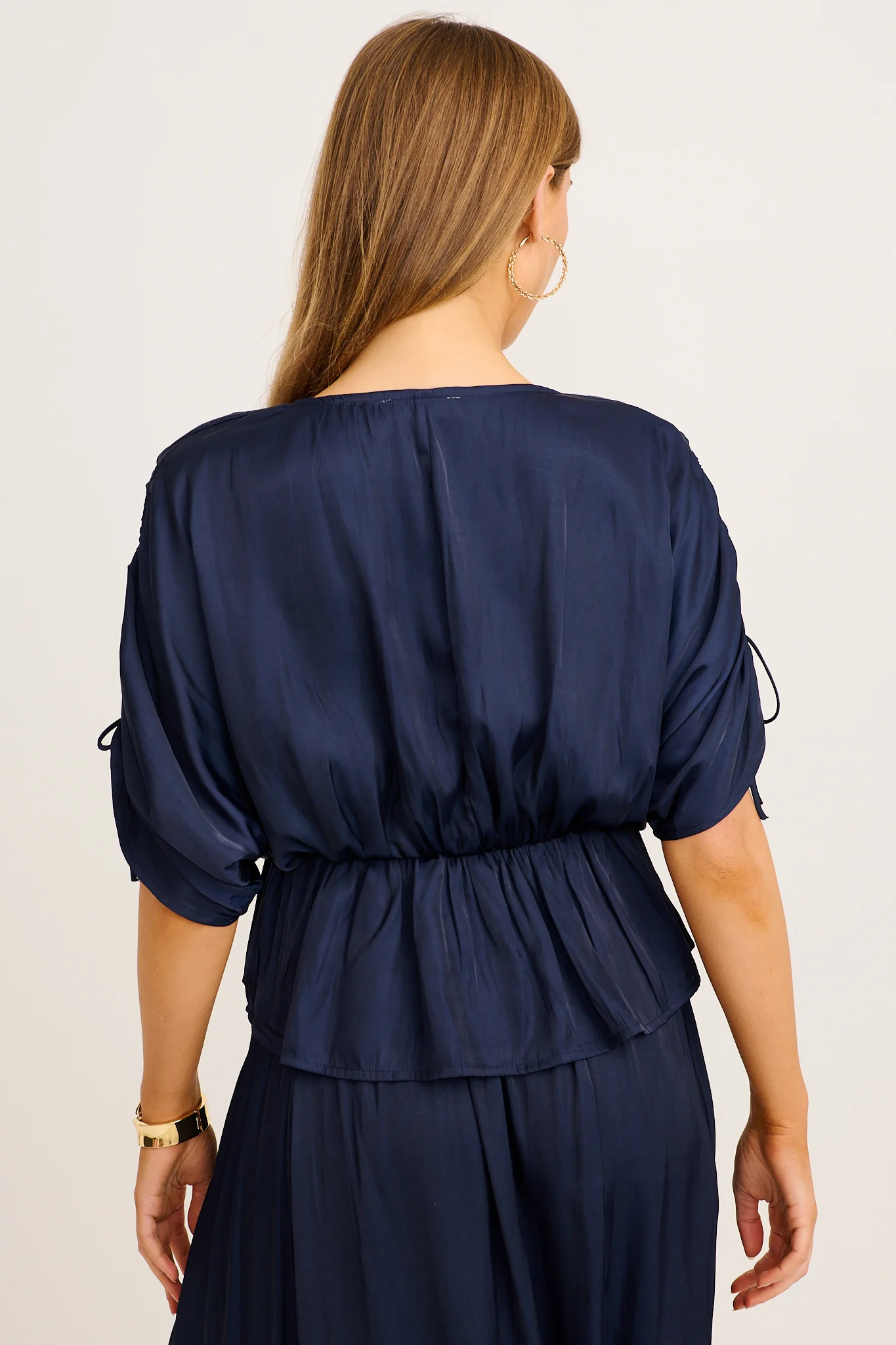 Ultimate Style Top in Navy Satin - Image 3