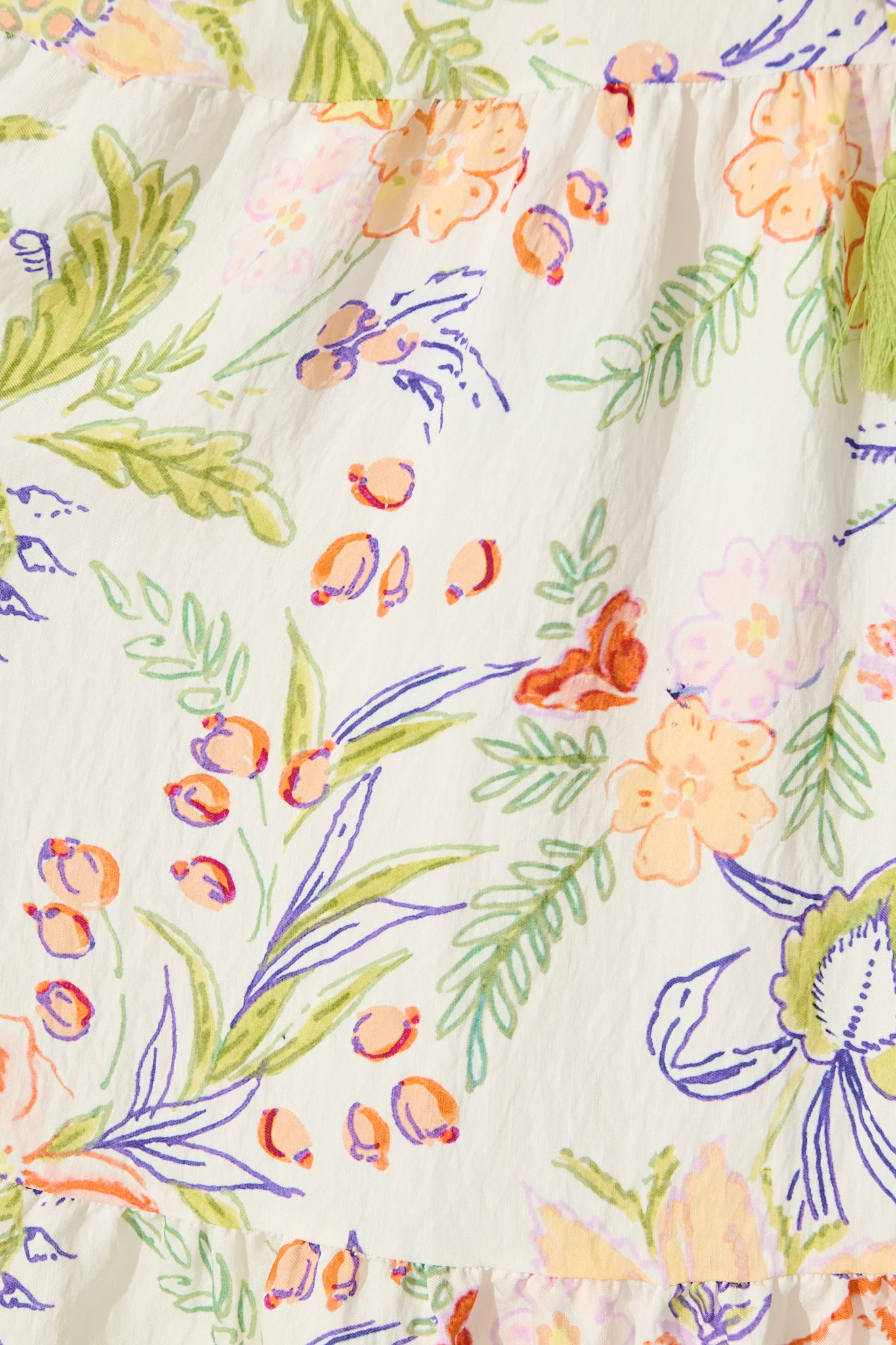 Valora Midi Dress in White with Multi Floral Print - Image 6