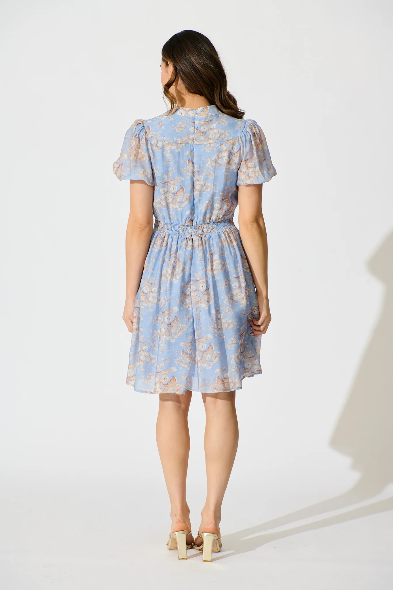 Vintage Bloom Dress in Blue Floral - Image 6