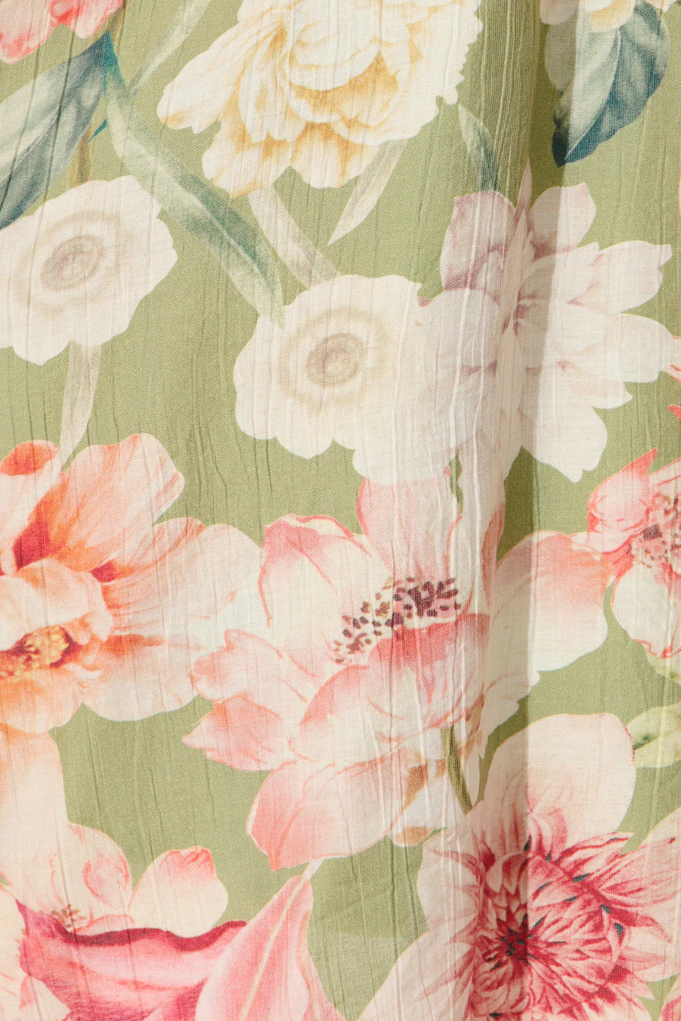 Vintage Blossom Dress in Sage with Blush Floral - Image 9