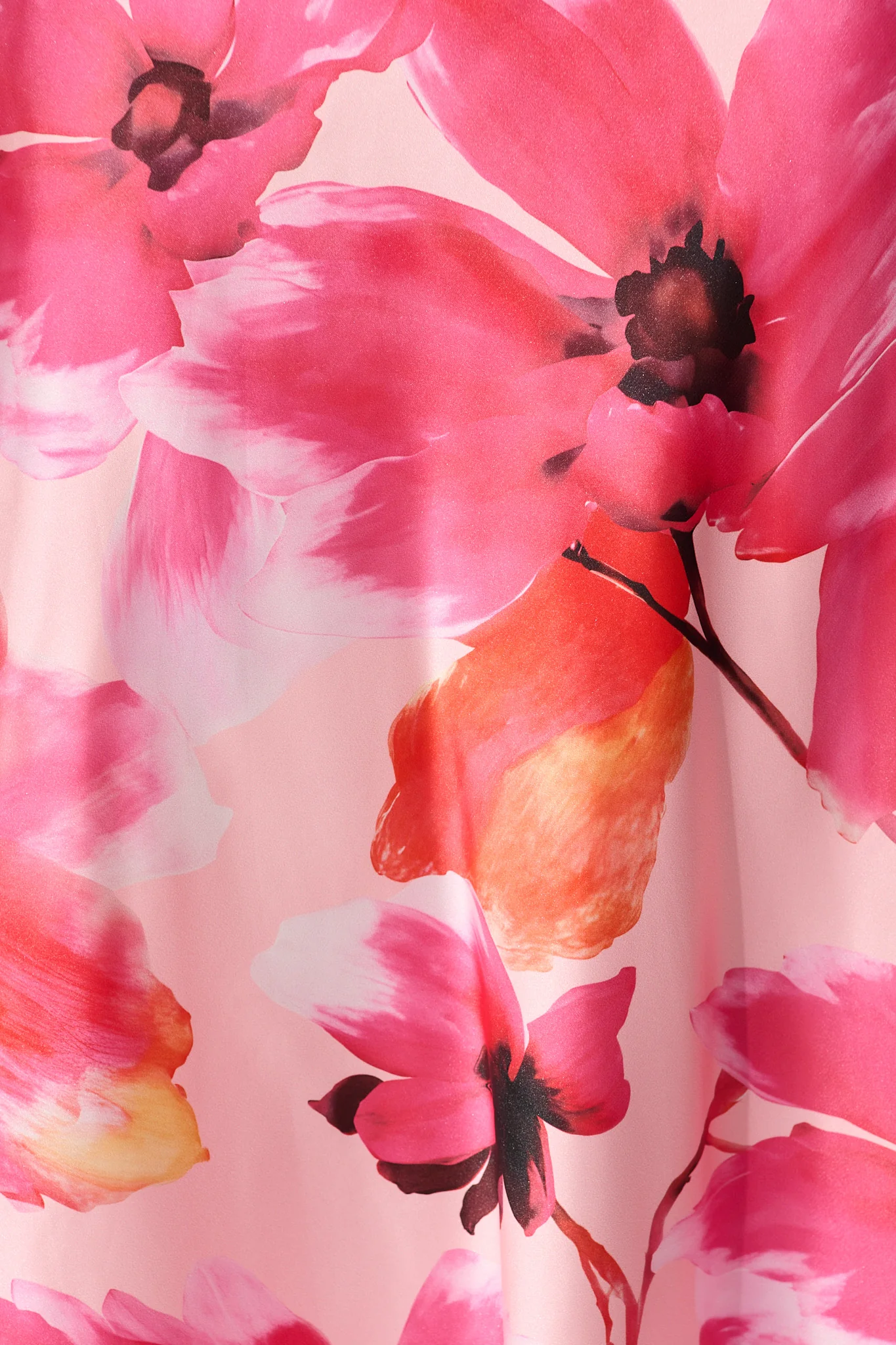 Visions Maxi Dress in Pink Floral Satin - Image 7
