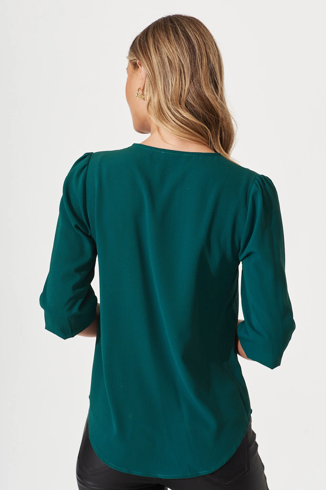 Viviani Zip Top In Teal - Image 4