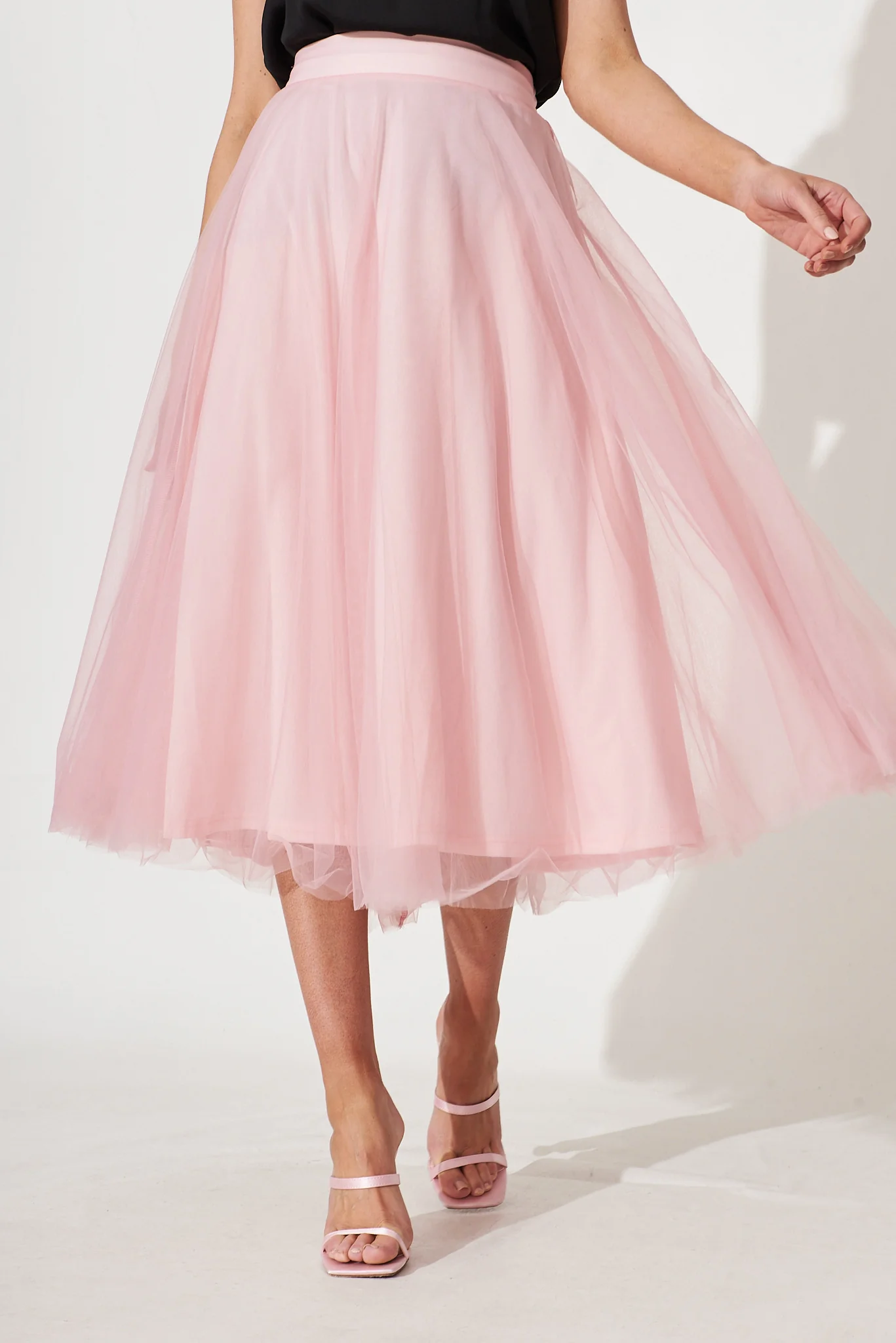 Wannabe Tulle Skirt In Blush - Image 2
