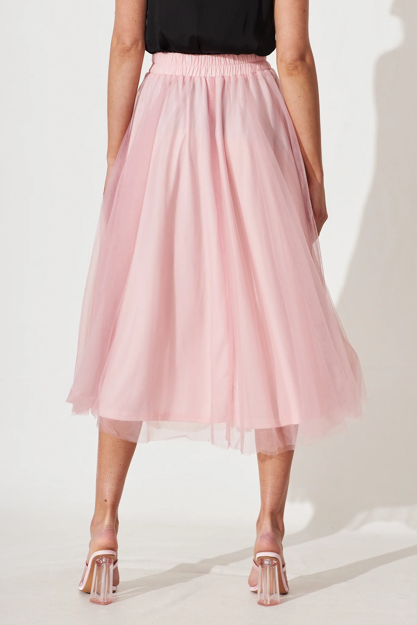 Wannabe Tulle Skirt In Blush - Image 4