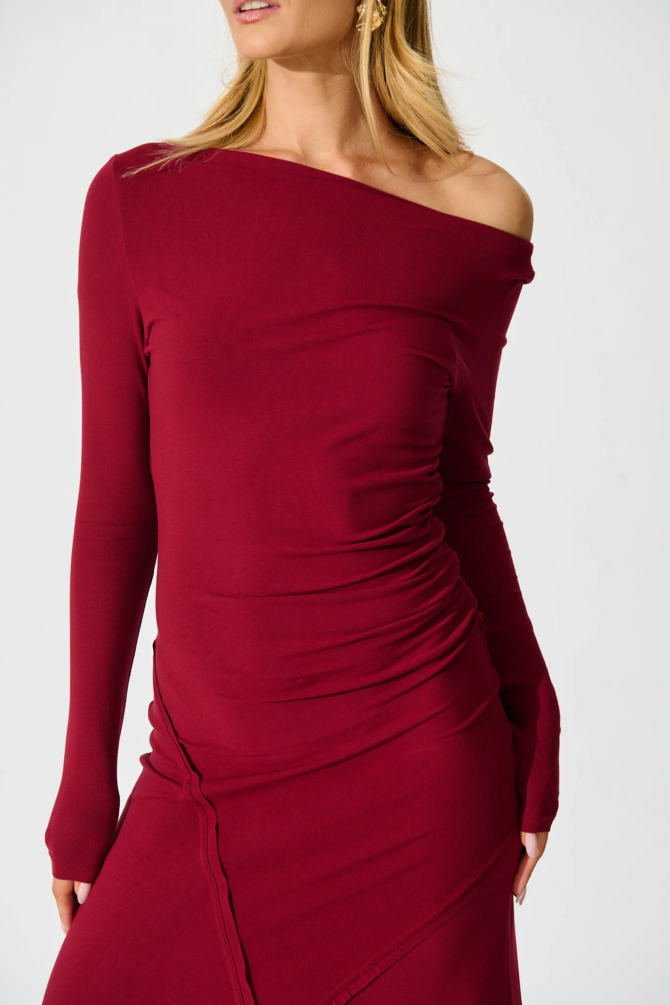 Wild Grace Maxi Dress In Wine - Image 5