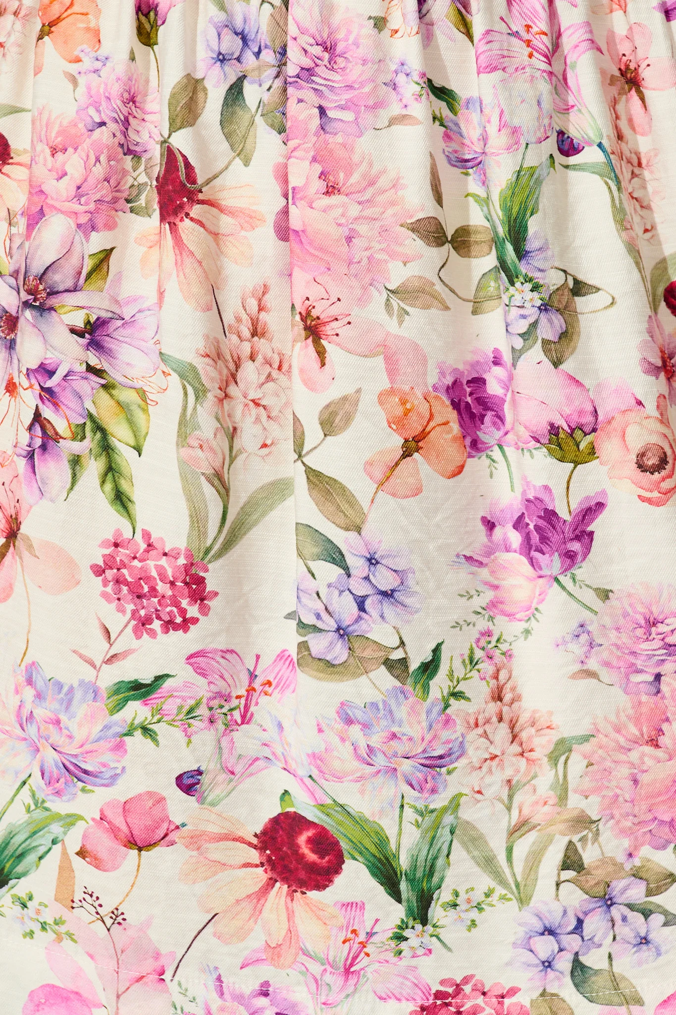 Wild Rose Whisper Dress in White with Lilac Floral - Image 6