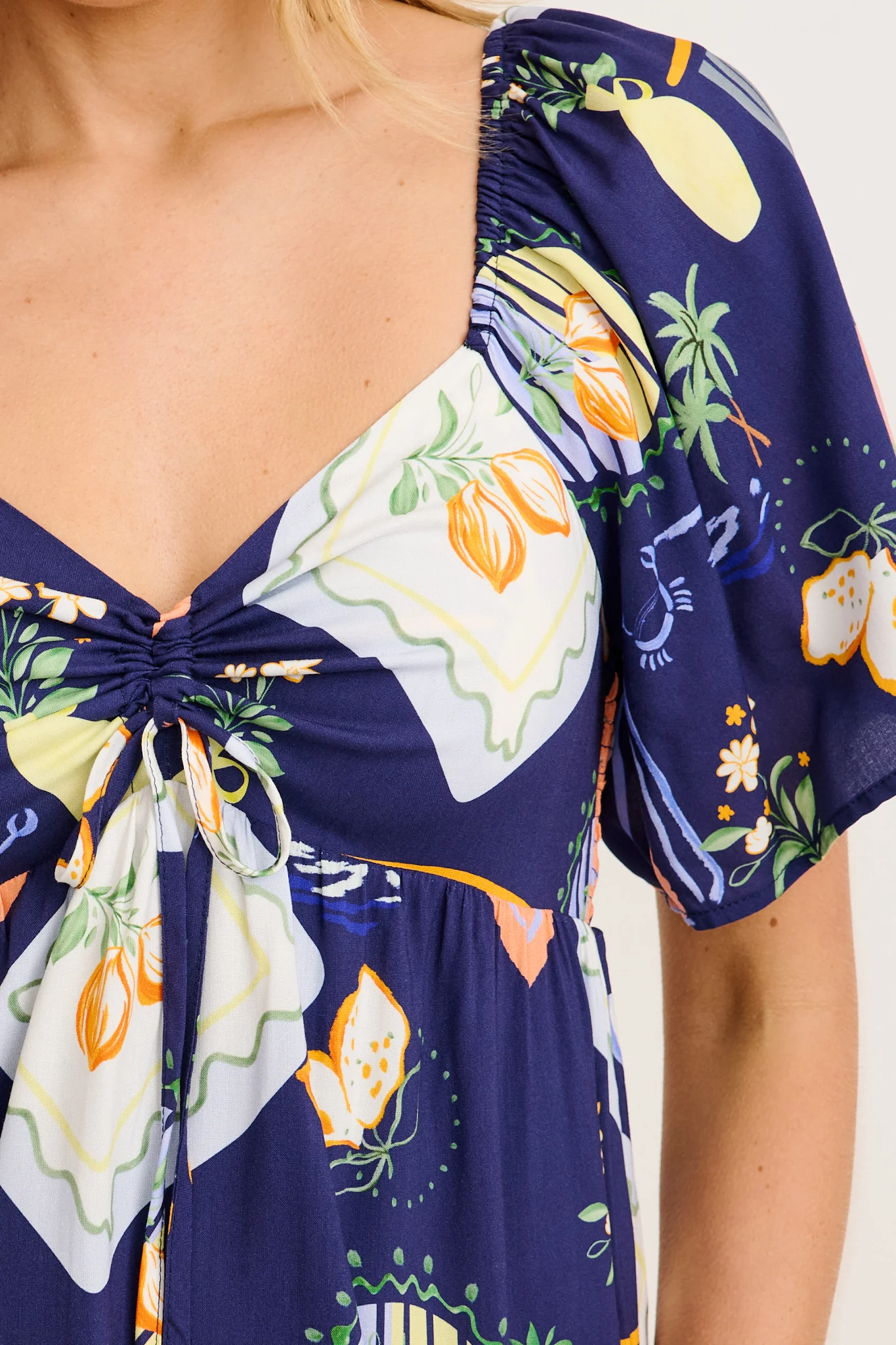Wilda Dress in Navy Multi Print - Image 6