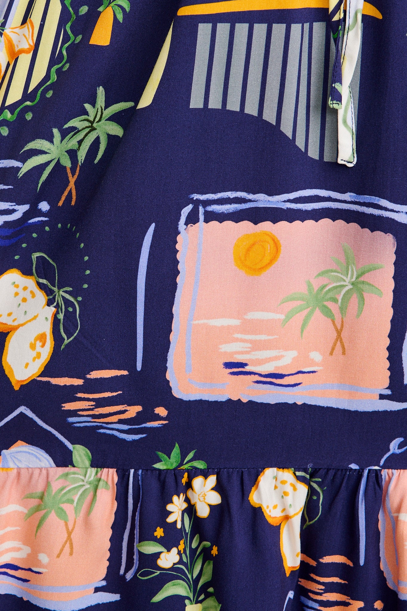 Wilda Dress in Navy Multi Print - Image 7