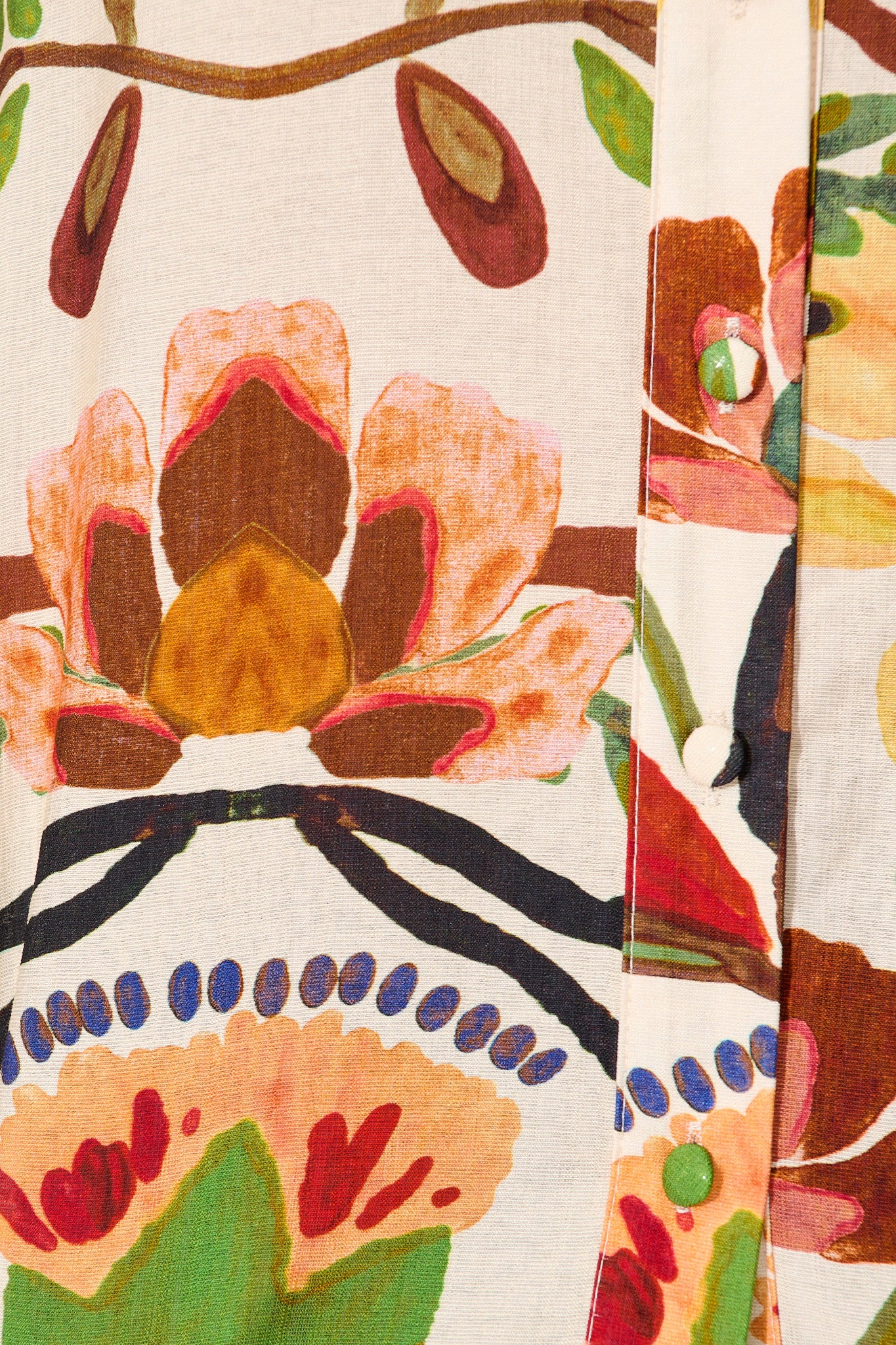 Willow Breeze Shirt in Cream with Multi Floral Print - Image 6